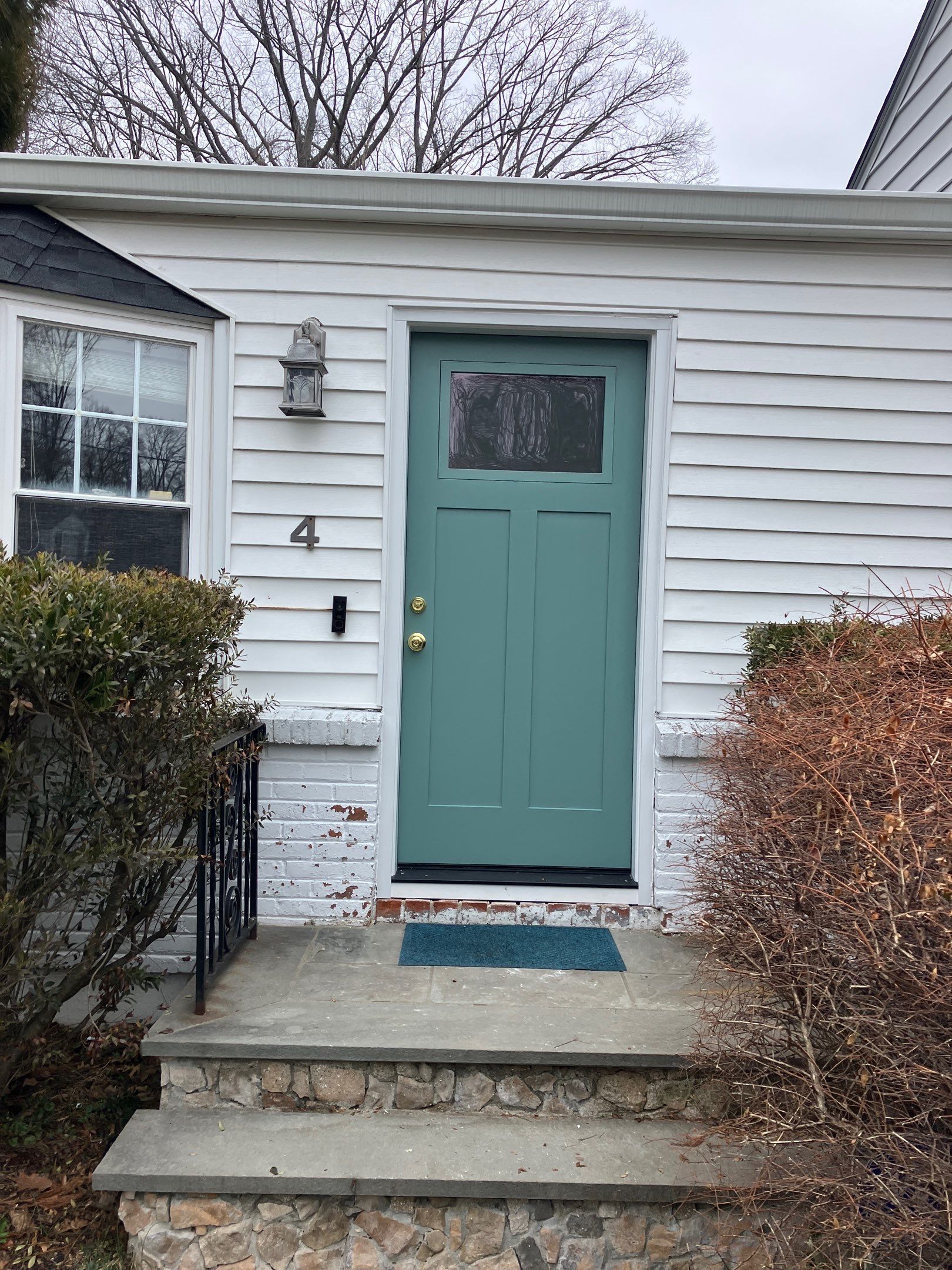 Front Entry Refresh with Updated Door Installation by DiGiorgi Roofing and Siding Inc