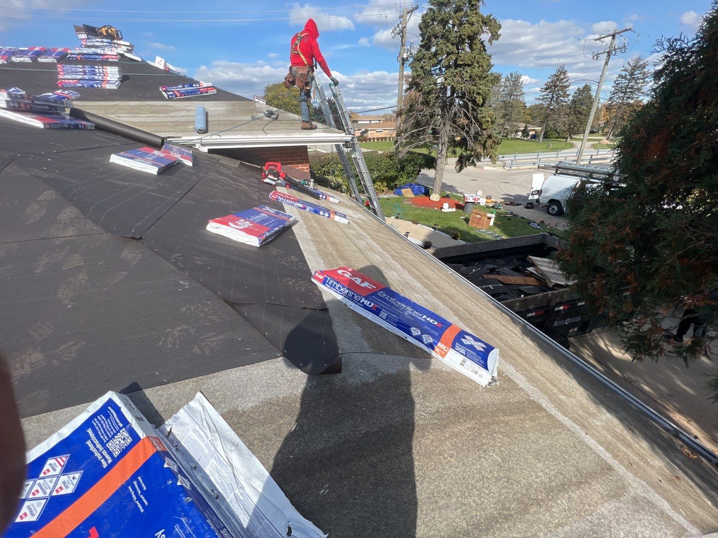 Residential Roofing Installation using GAF Timberline HDZ by Pro Home Services Inc