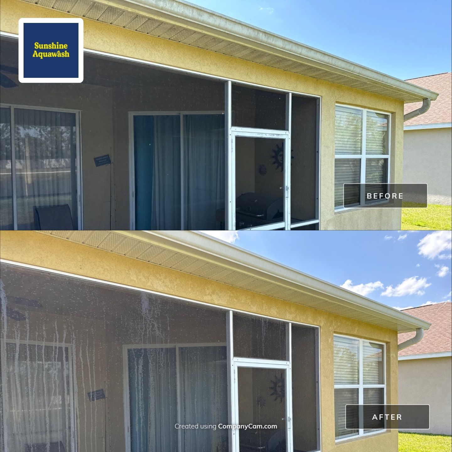 Driveway & Rear Wall Soft Wash | Lexington Community | Parrish, FL | Sunshine AquaWash by Sunshine AquaWash