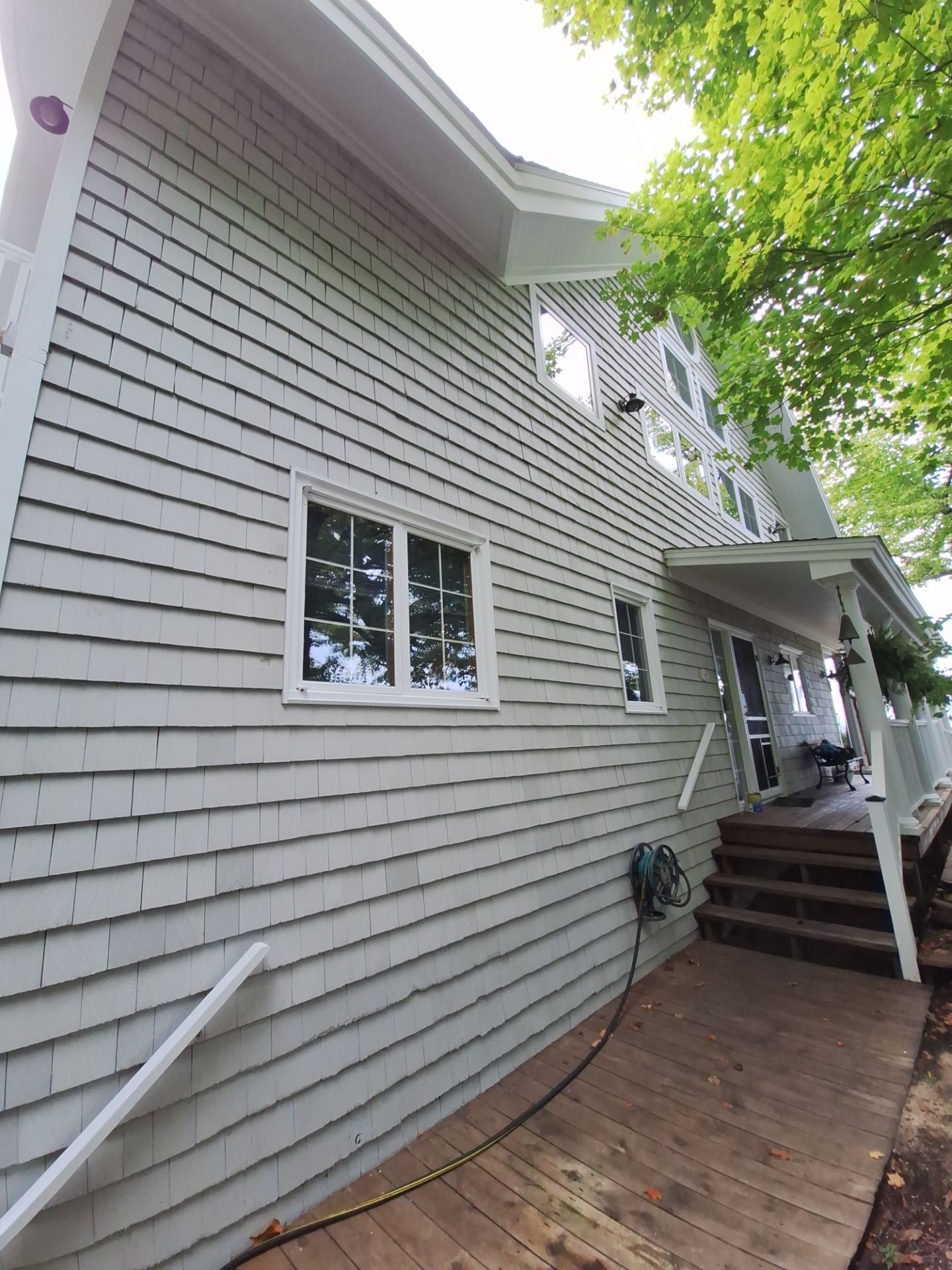 Lakefront Deck Pressure Washing, Exterior Wood Staining, and Painting in West Olive MI by Gordon Painting