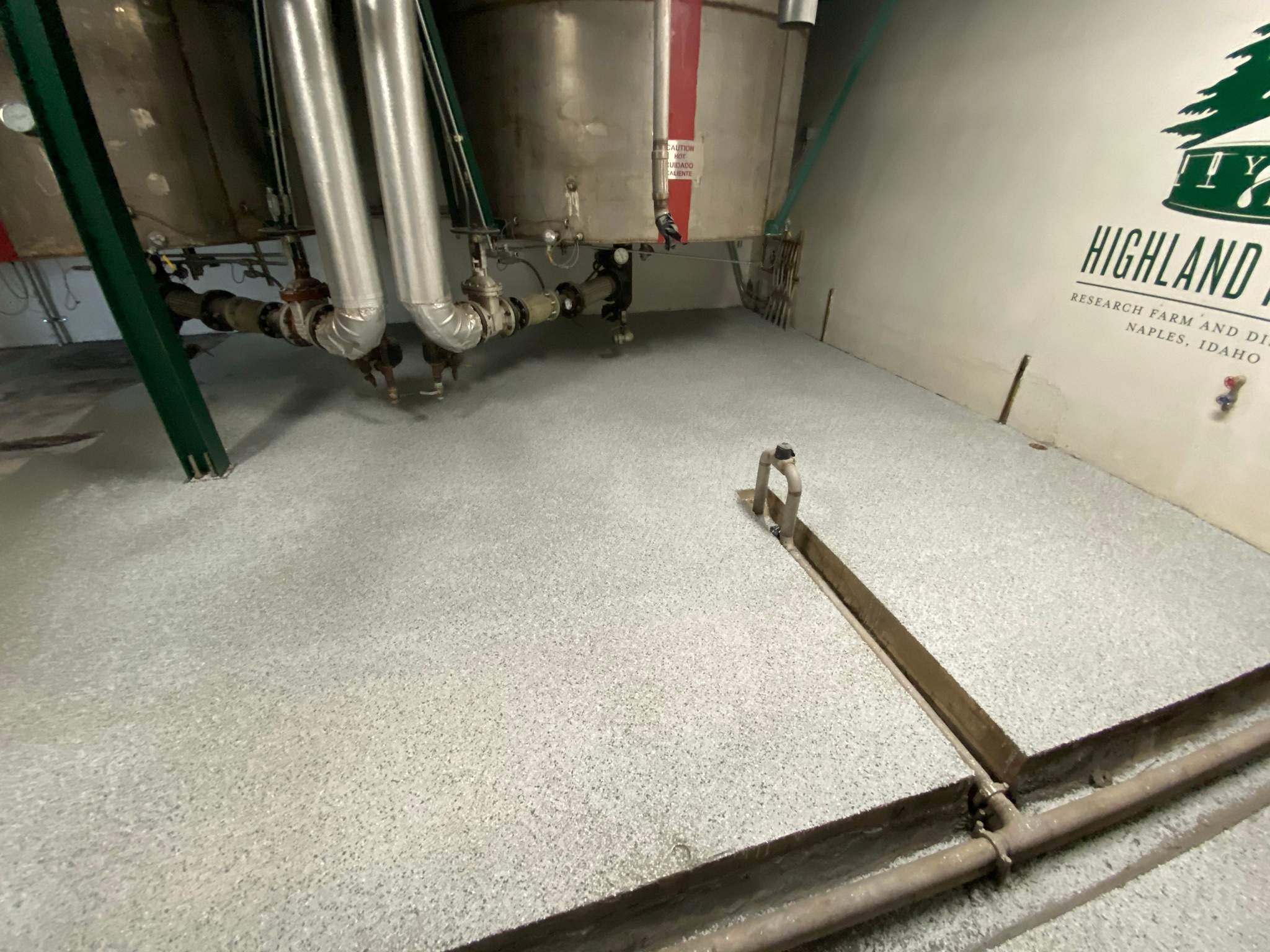 Commercial Floor Transformation using North Pole with Green by Croc Coatings, LLC