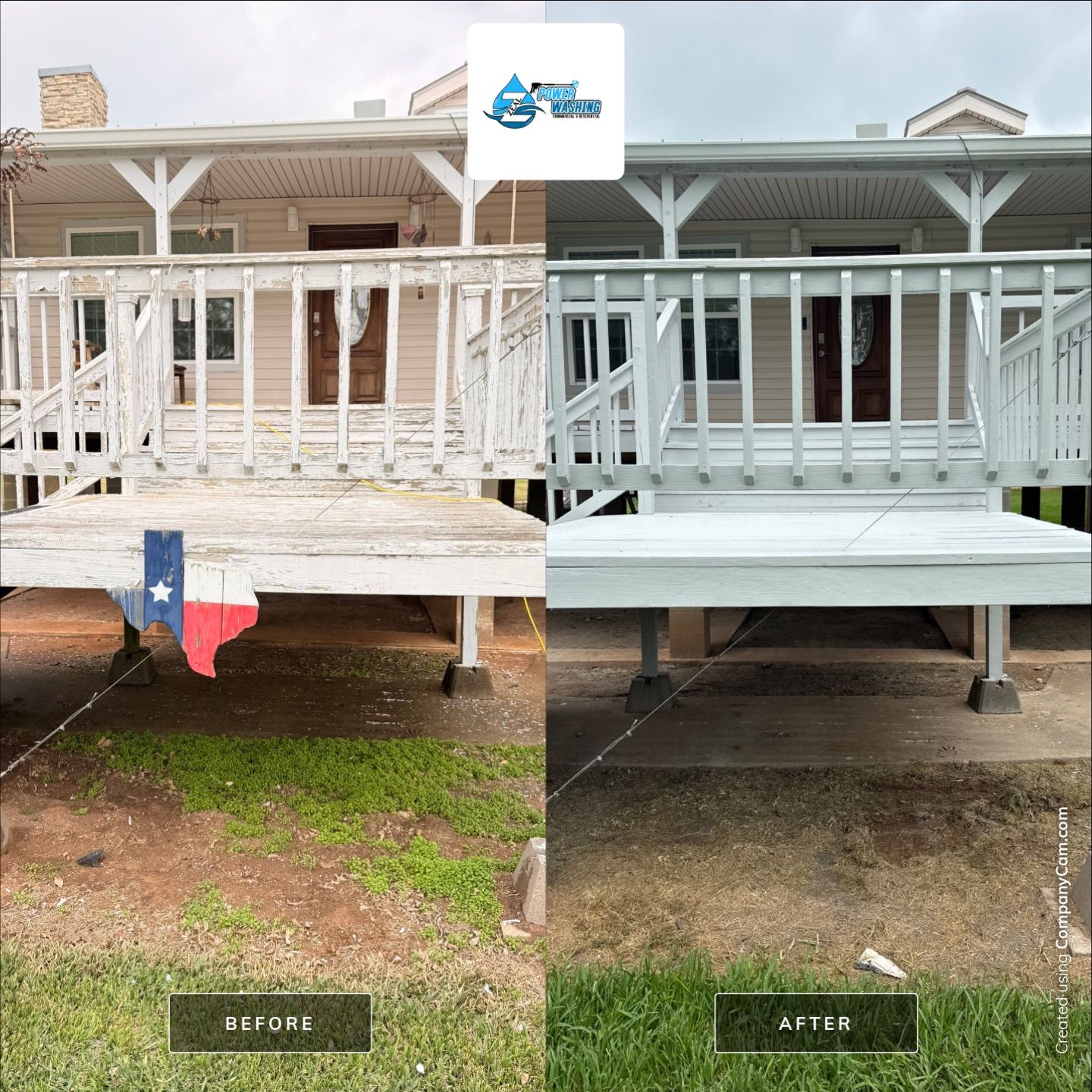 Elevated Deck Restoration and Staircase Refinishing in Rosharon, Texas by Zeal Power Washing