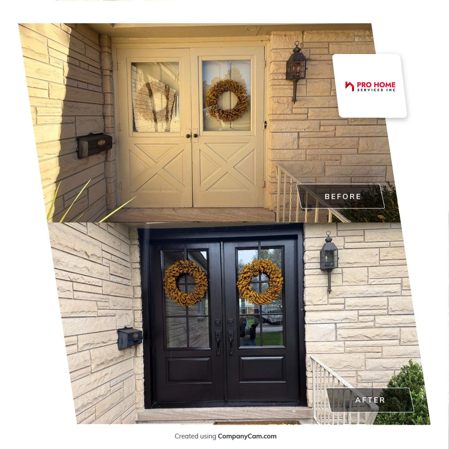 Entry door replacement project by Pro Home Services Inc