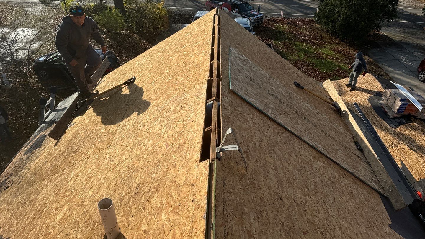 Roof Replacement using CertainTeed Landmark Moire Black by 180 Contractors