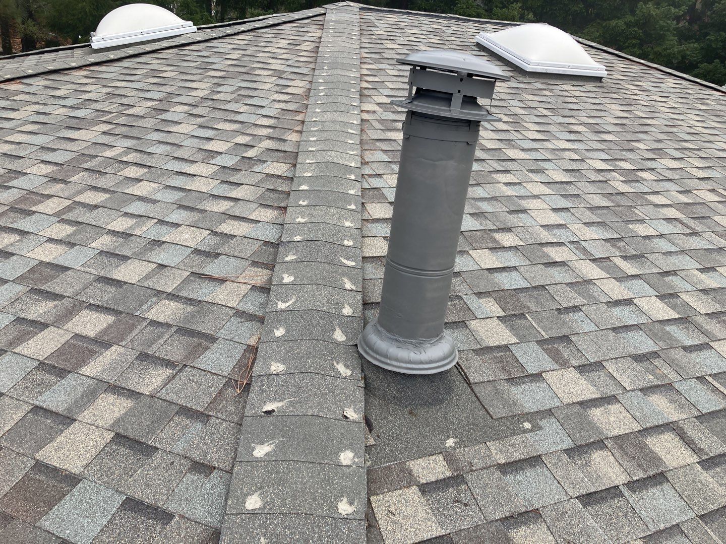 Asphalt Shingle Reroof and Skylight Replacement in Los Gatos