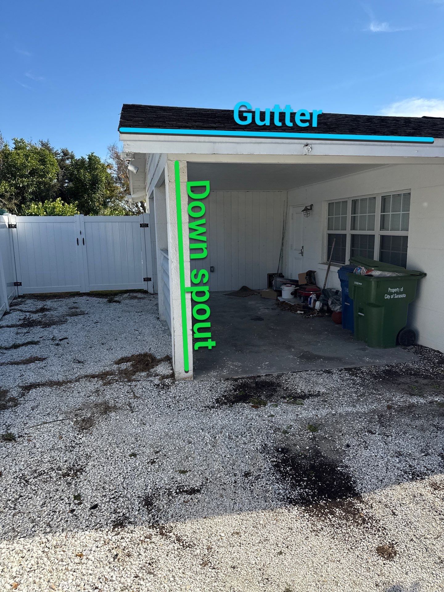 White Seamless Gutters using K-Style Seamless Gutters in Sarasota FL by Gutter Professors