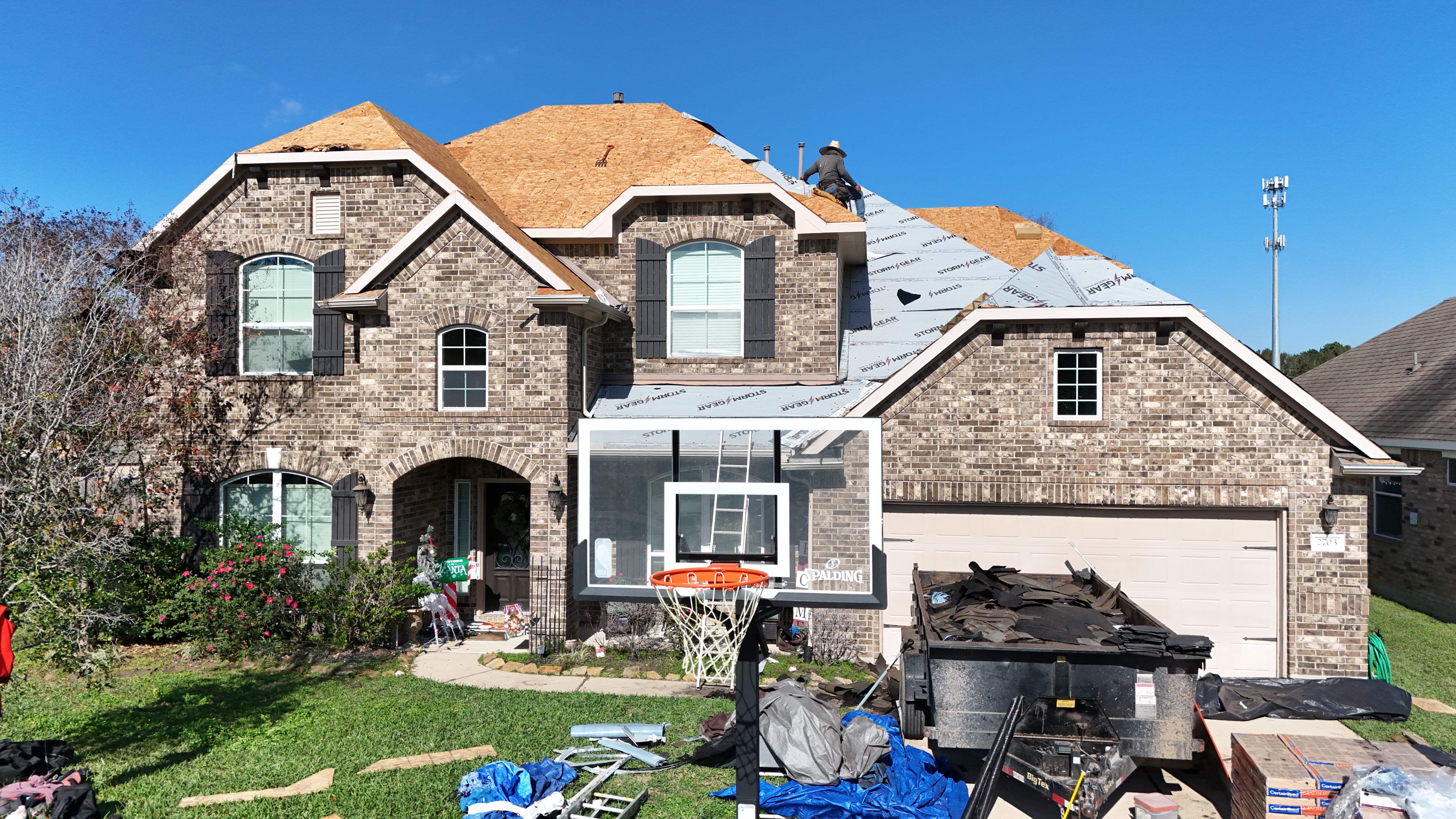 Full Restoration: Re-Deck, Impact-Resistant Roof, Fence & Interior — Spring, TX by PL Roofing & SB Roofing, LLC.