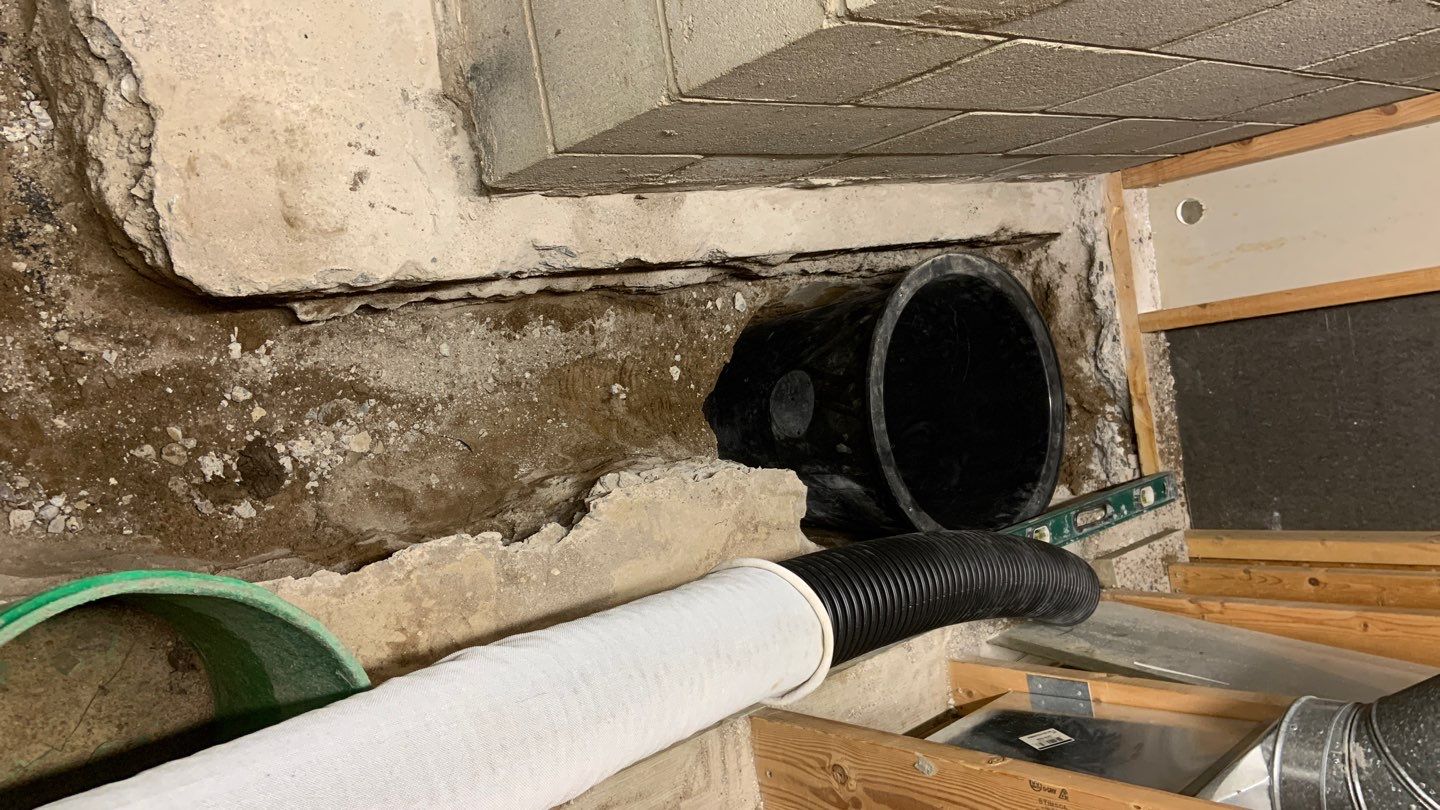 Drain tile in Brooklyn Center by Waterproofing Northeast