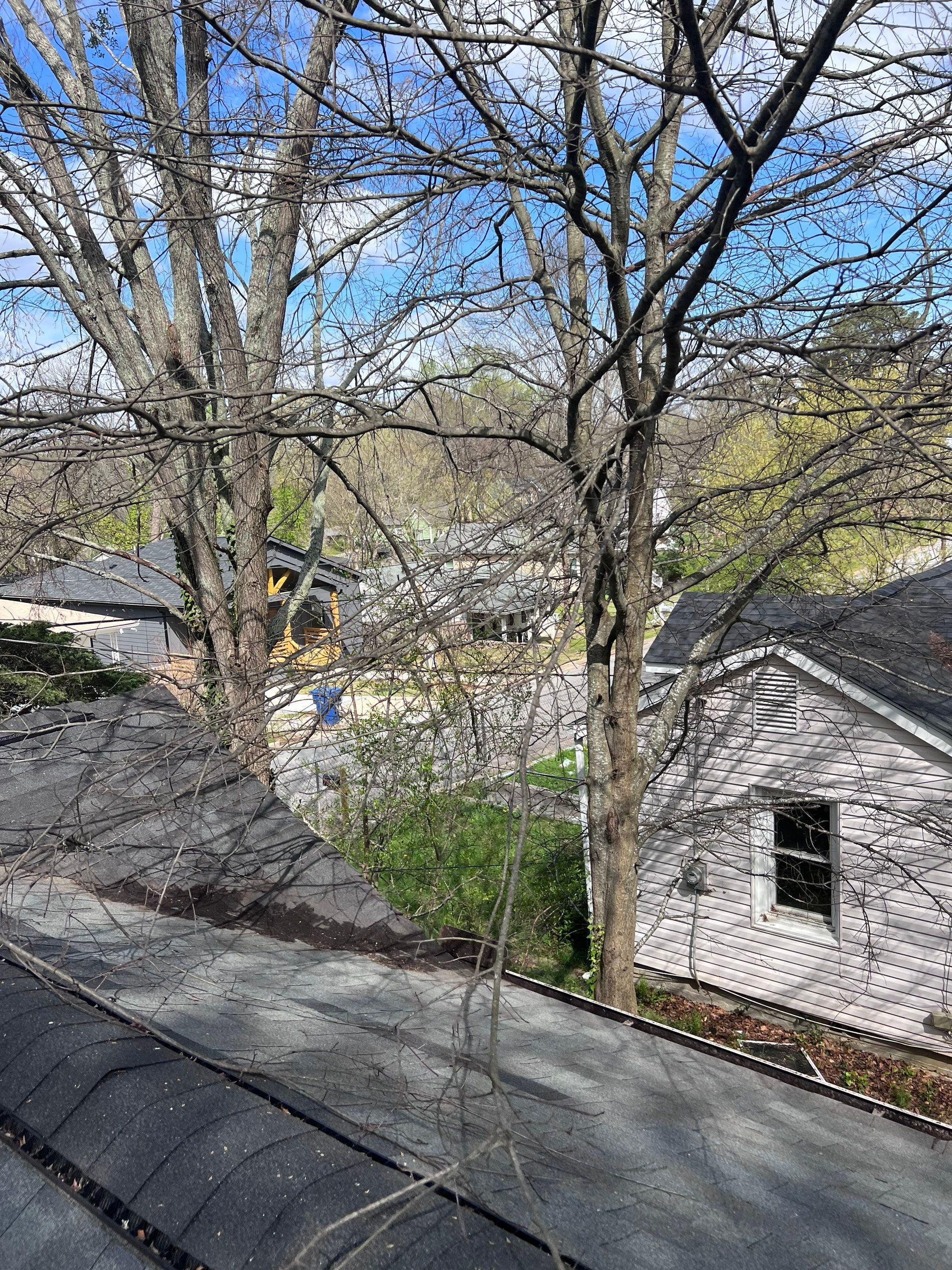 Gutter Cleaning using brown bags by Roof Bullies