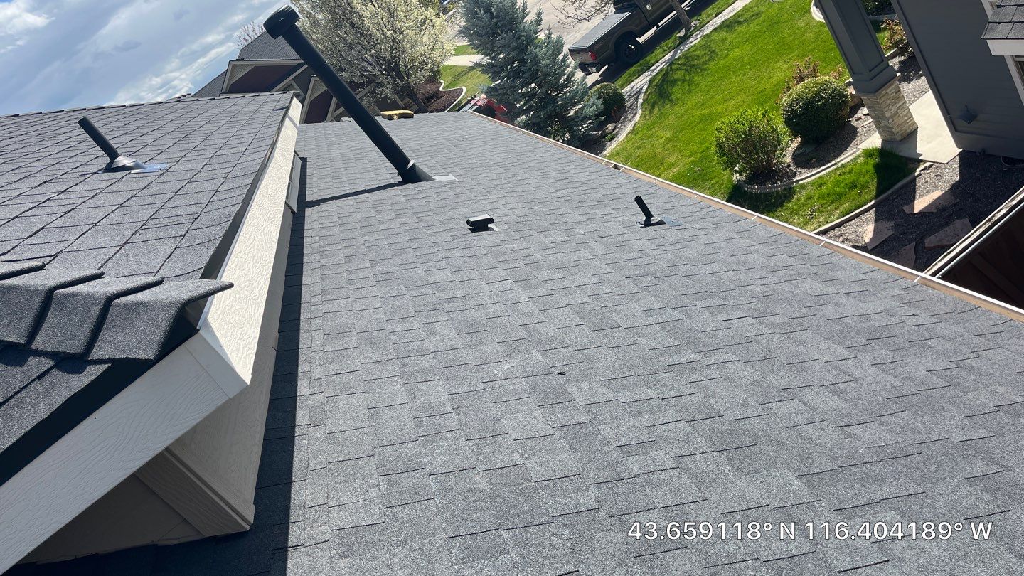 Two-Story Roof Replacement in Meridian, Idaho with Owens Corning Onyx Black Shingles by ID Roofing LLC