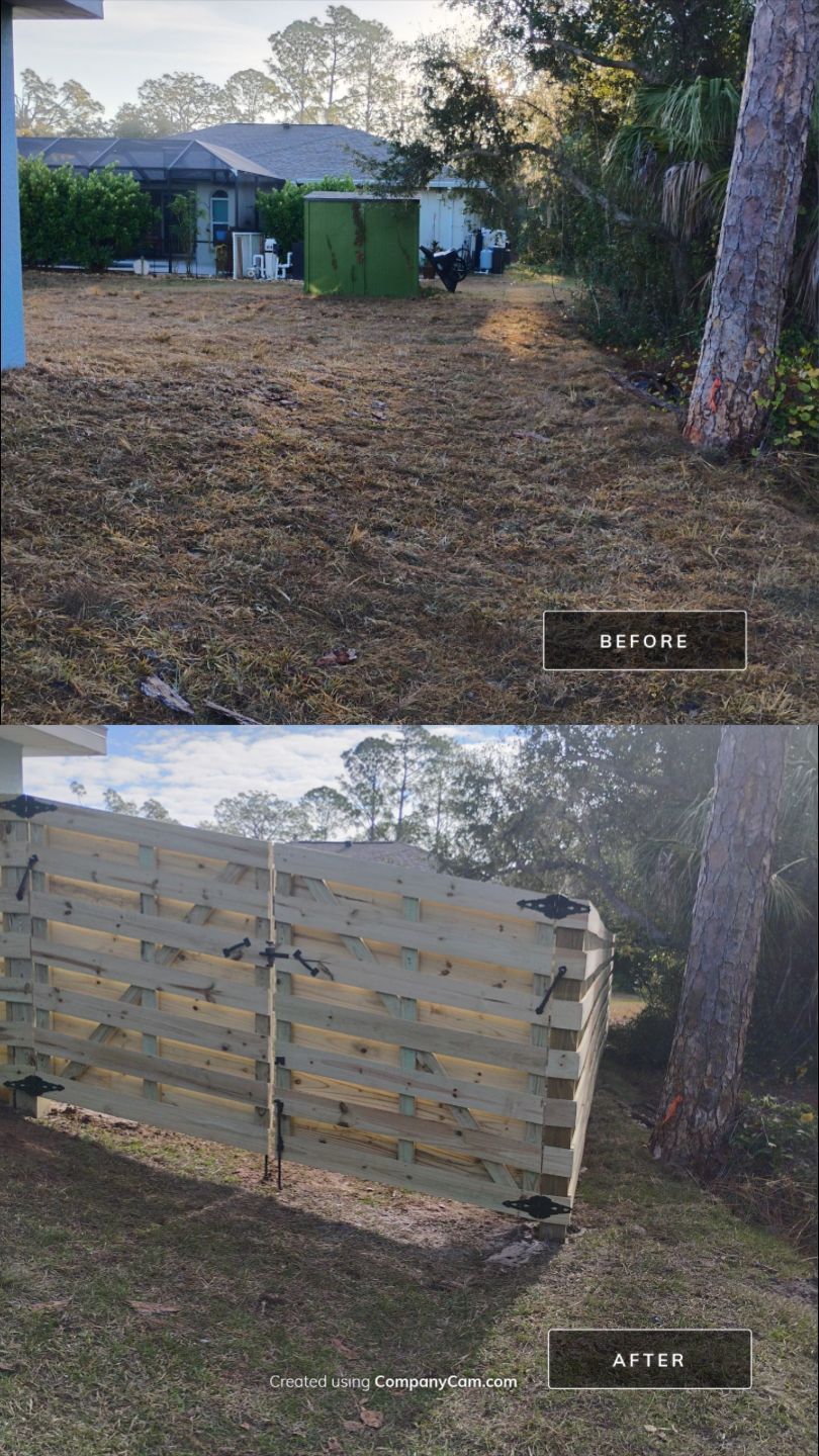 Horizontal Wood Shadowbox in North Port by True Fence LLC