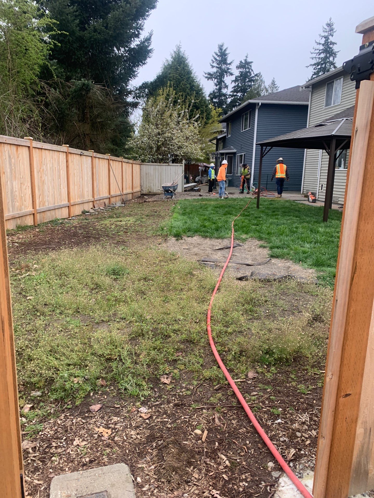 Benedict | Stamped Concrete Back Patio by Jireh Asphalt & Concrete Inc 