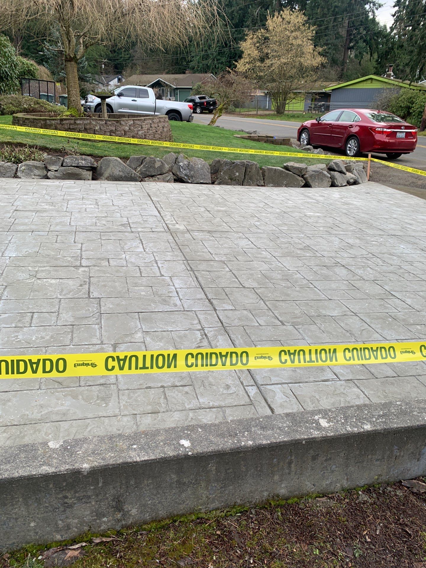 Stamped Concrete Patio and Driveway | Edmonds  by Jireh Asphalt & Concrete Inc 