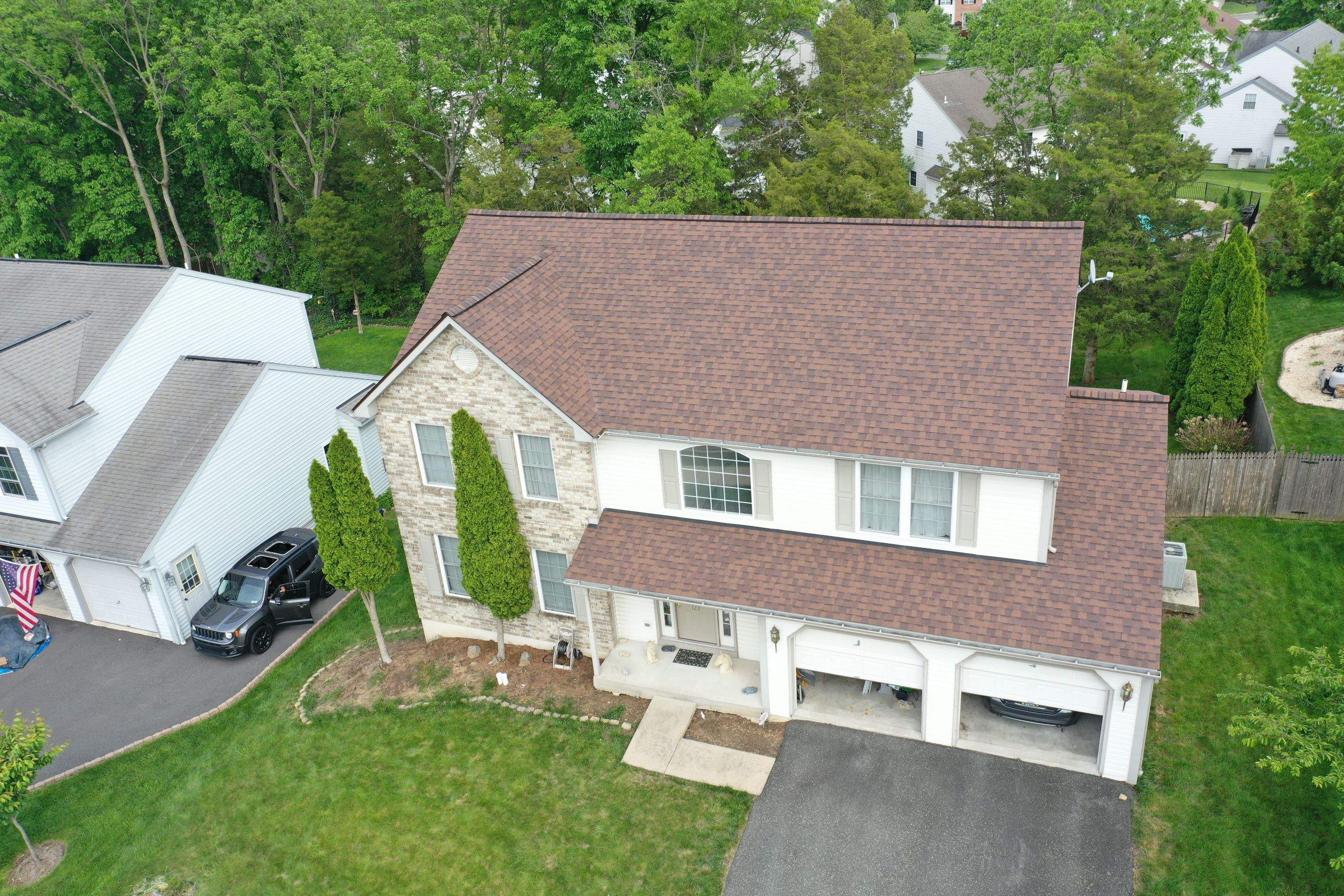 Roofing Installation using CertainTeed Landmark - Burnt Sienna by Storm Guard of Ches-Mont PA