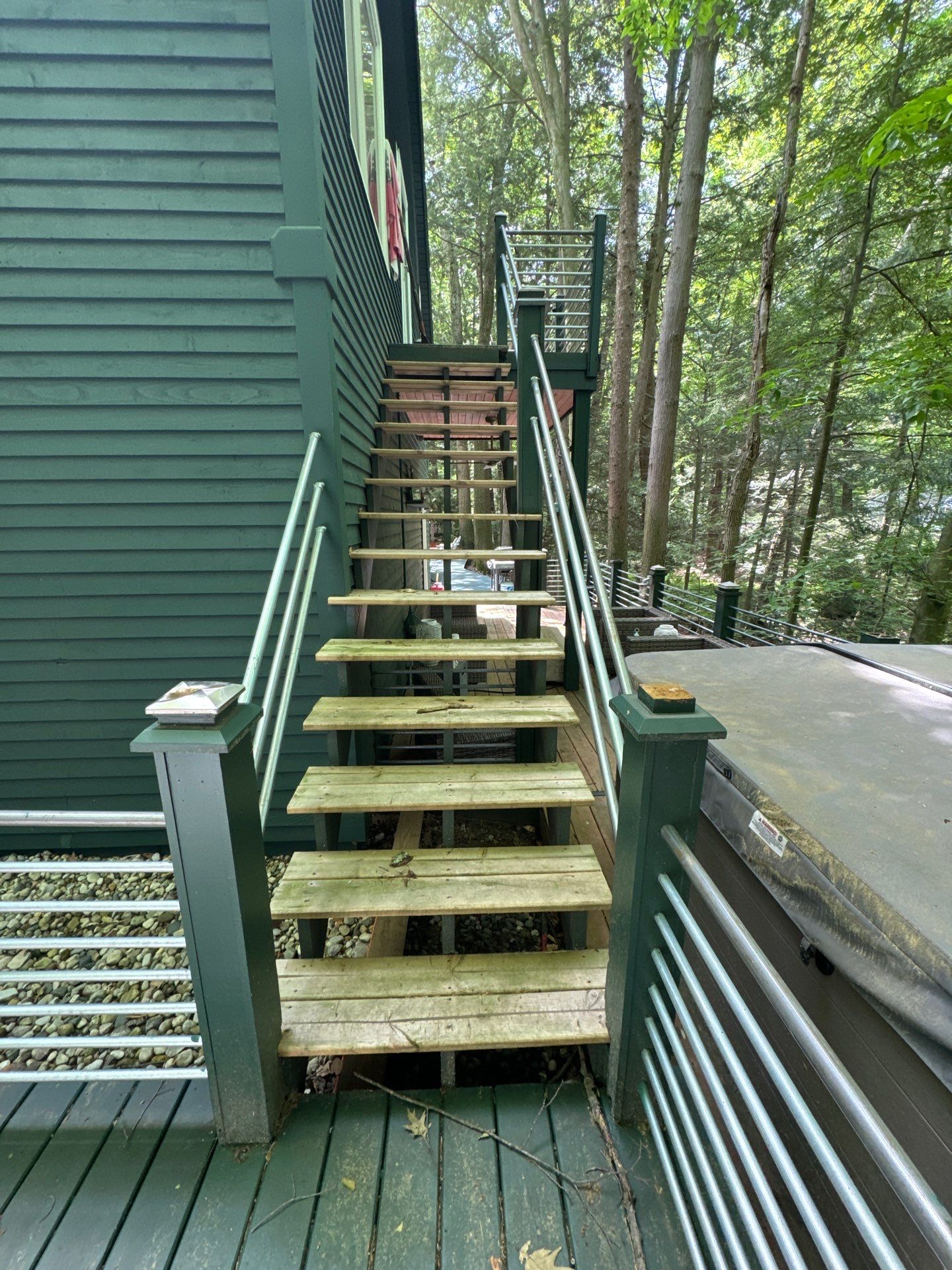 Solid staining decking and stairs. by Gordon Painting