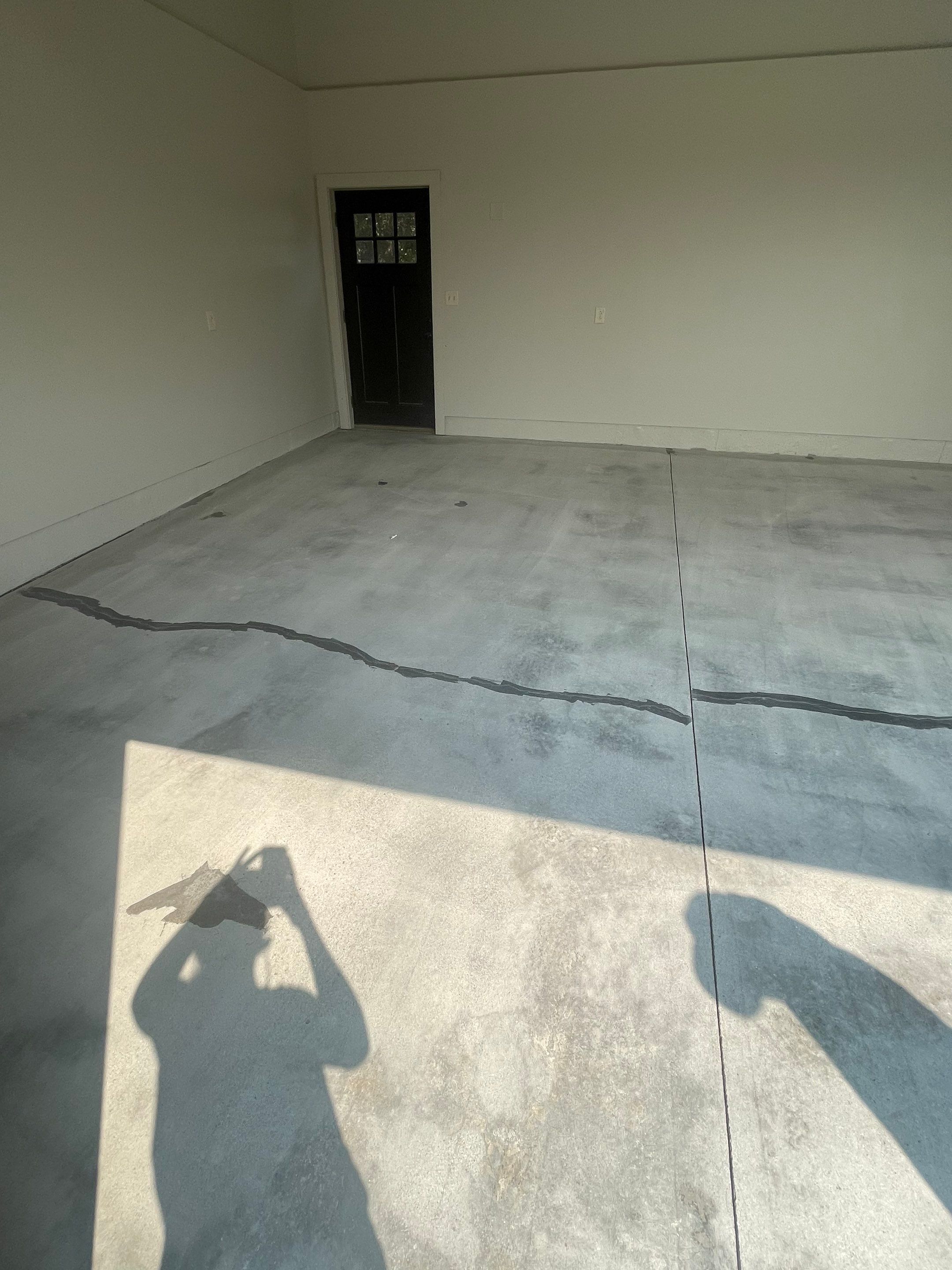 Domino Flake Floor Coating and Crack Repair in Chancellor by Select Painting, Coatings & Garage Cabinets
