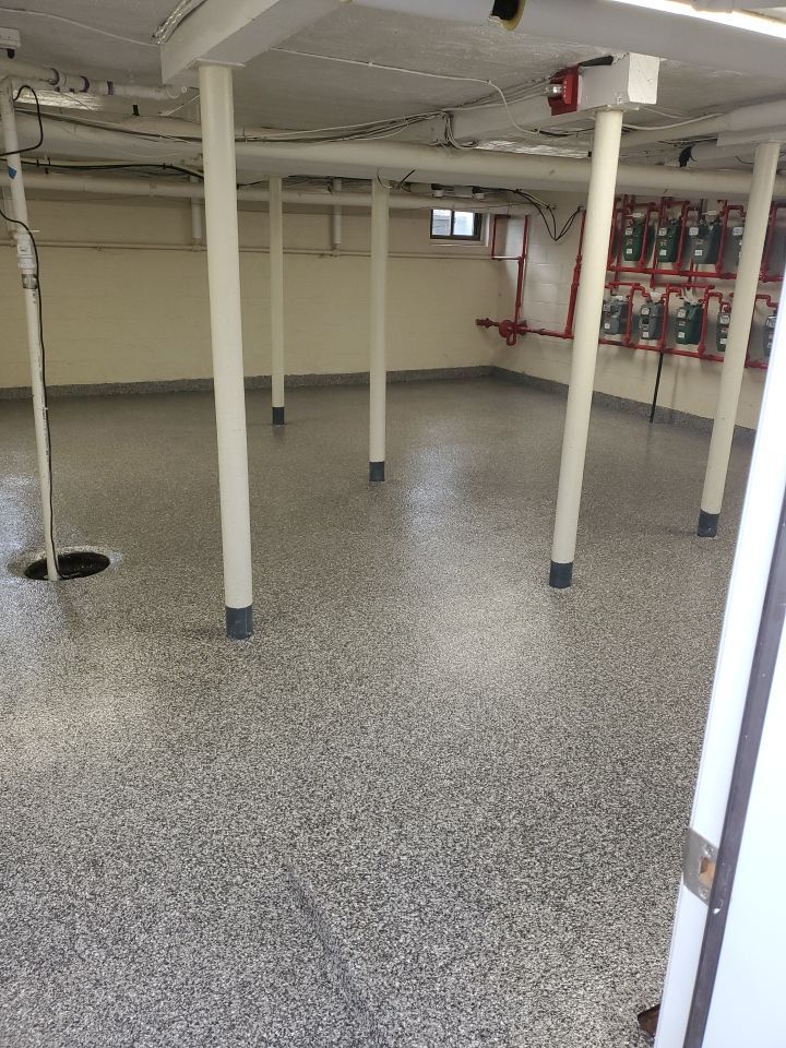 Laundry Room Floor Coating using Penntek- Silver Creek by Spectrum Painting, LLC