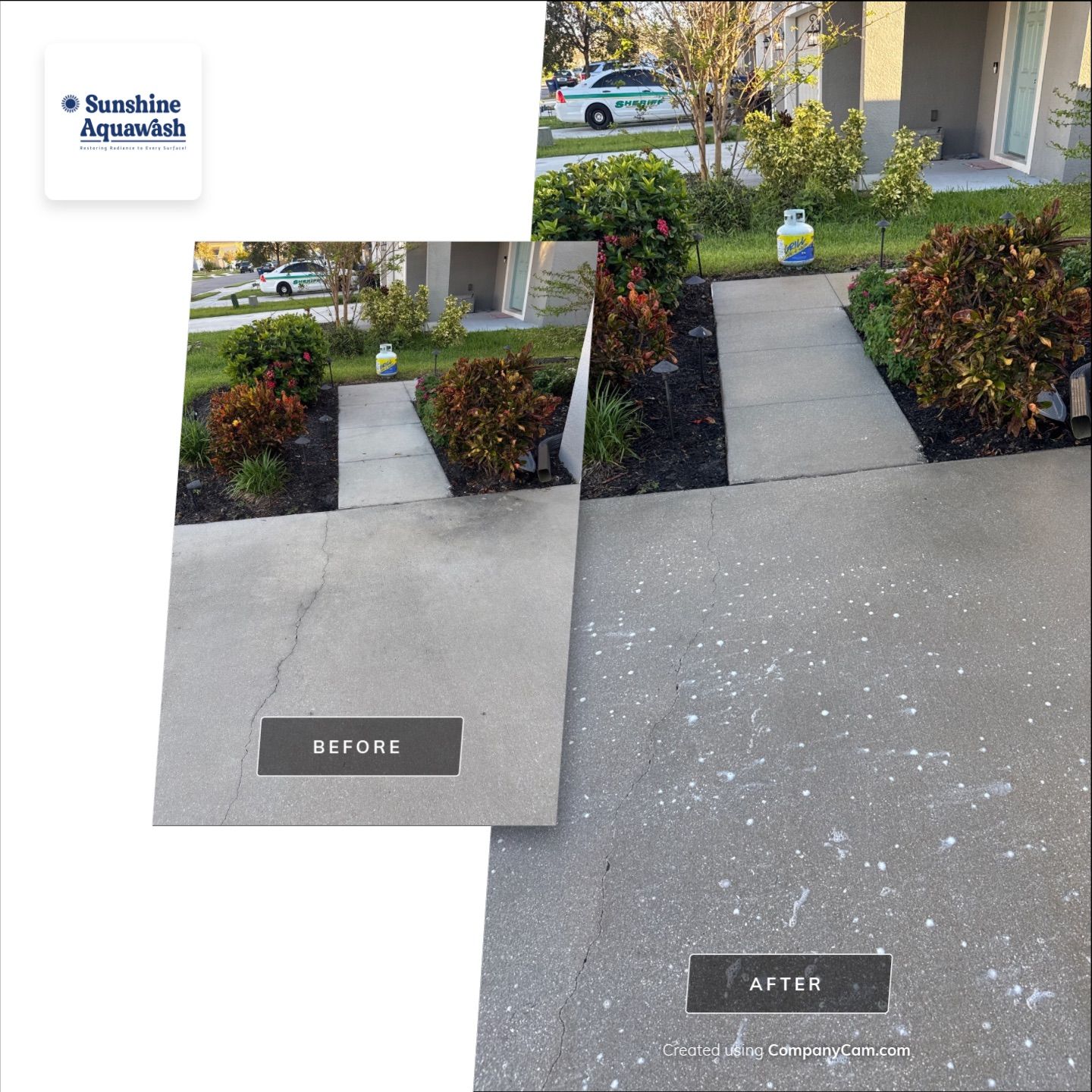 Concrete Driveway, Sidewalk, Street Curbing, and Entryway Cleaning in Willow Walk Community, Palmetto, FL by Sunshine AquaWash