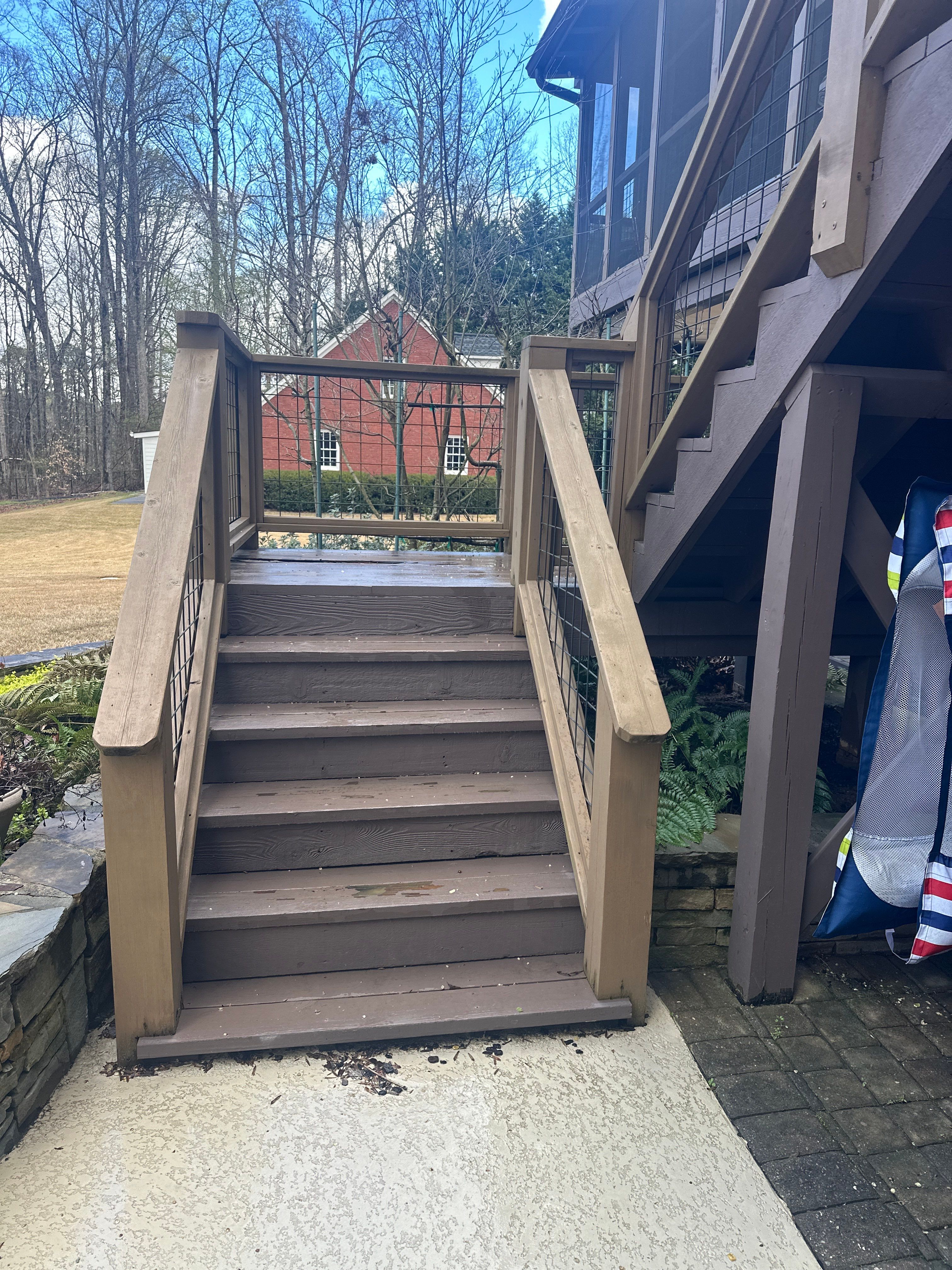Lawrenceville, GA Deck Resurface using Deckorators Voyage Series with Timbertech LED Riser Lights by Nelson Exteriors