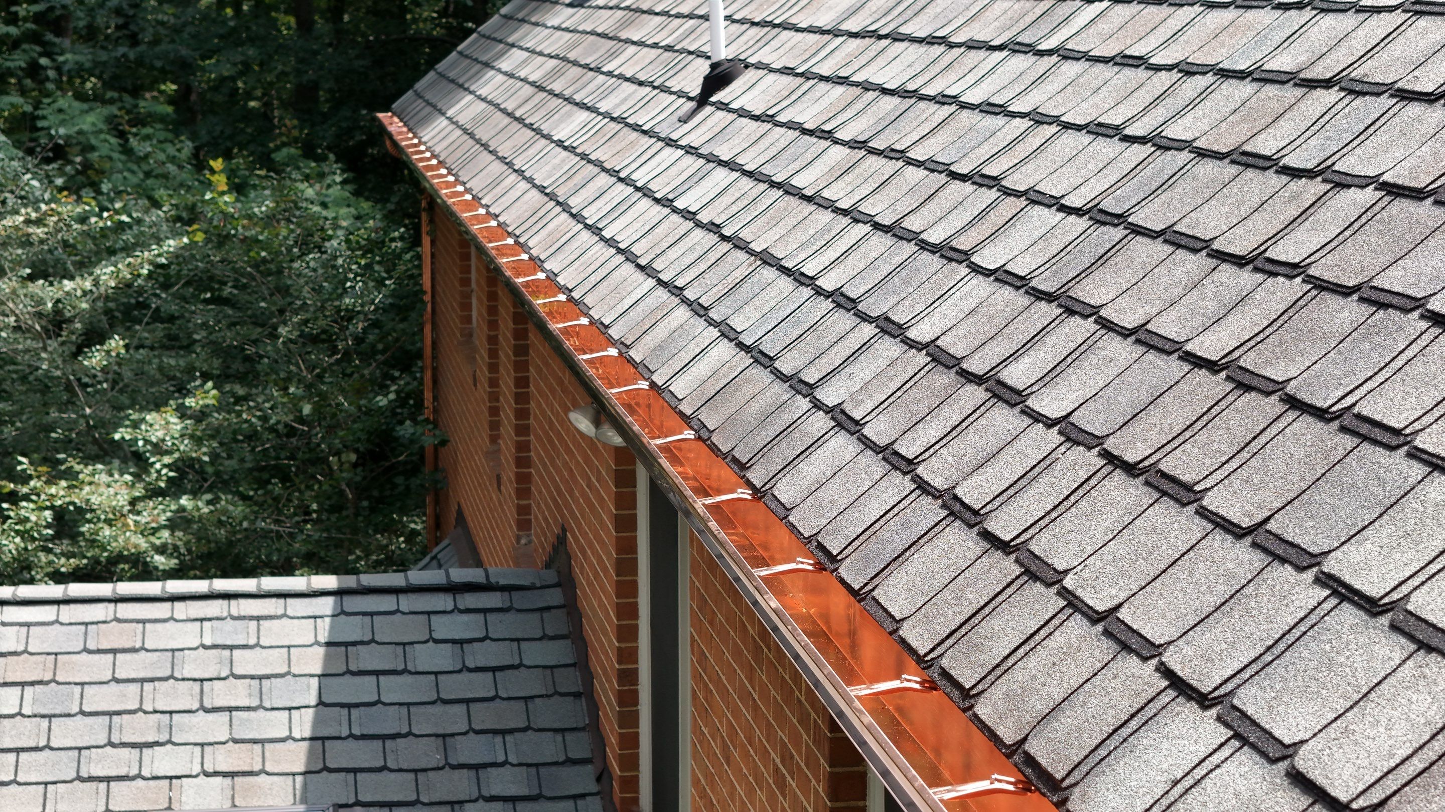 Premium Copper Gutter Replacement and Roof Wash in Midlothian by Cade Construction