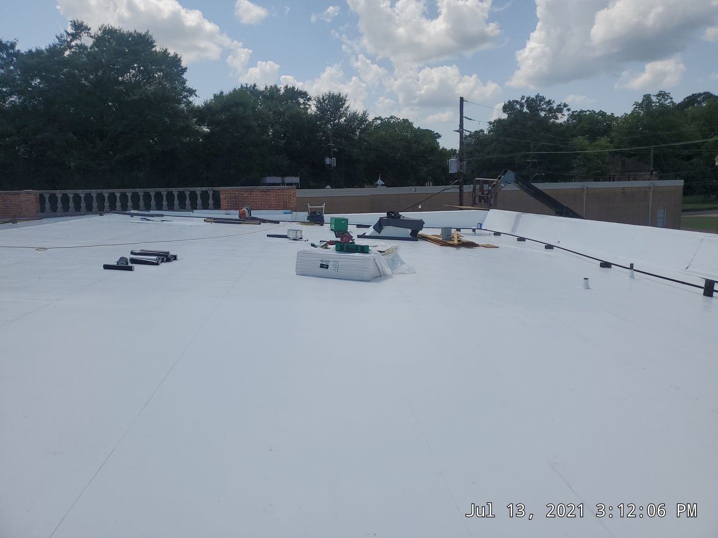 Commercial Roofing Installation using 50 mil PVC by Hostetler Roofing