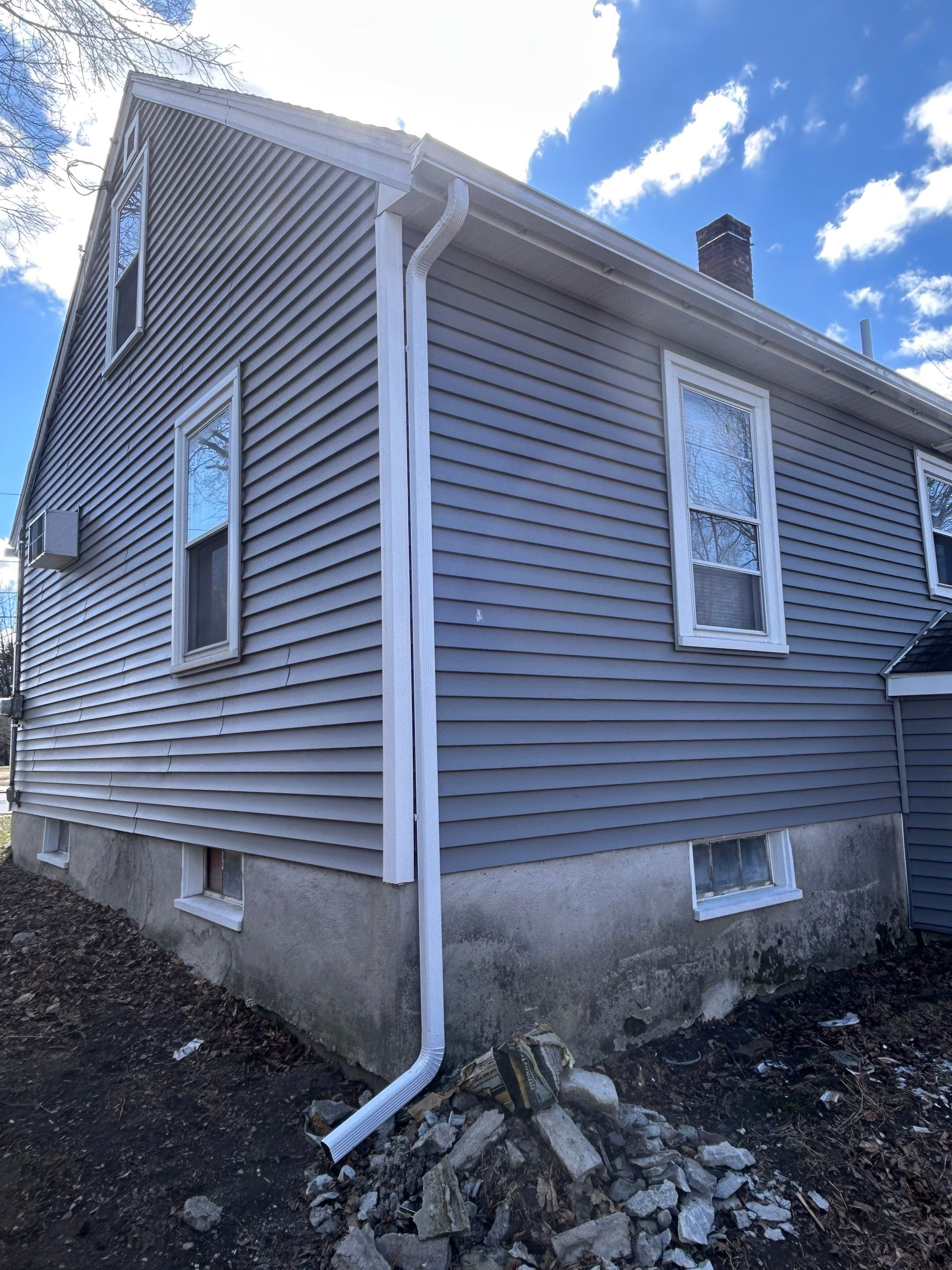 5" K-Style Seamless Aluminum Gutter Installation in Lawrence, MA – Full System Replacement by Mighty Dog Roofing of Greater Middlesex County