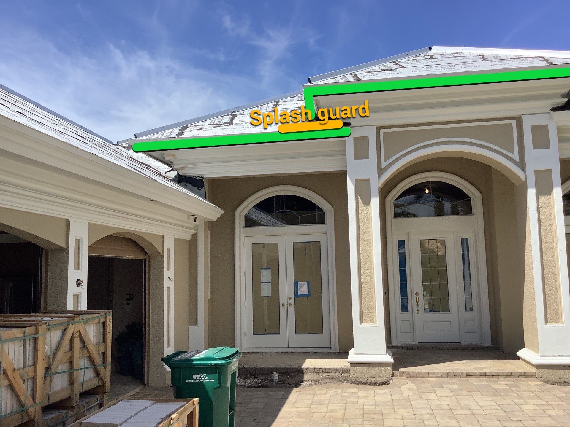 Splash Guard installation in Naples FL by Gutter Professors