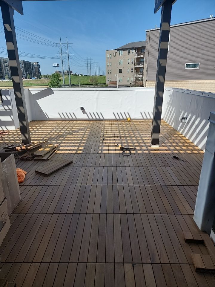 Apartment Roofing Installation using GAF HDZ Shingles, GAF TPO and Pavers in Lewisville, TX by Roof Experts