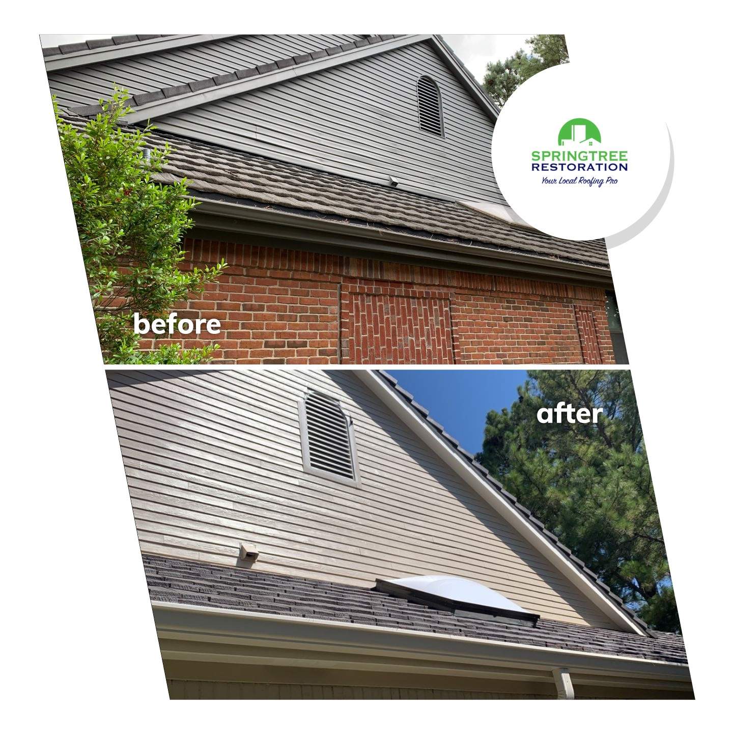Designer Residential Roof with Zip System  by Springtree Restoration 