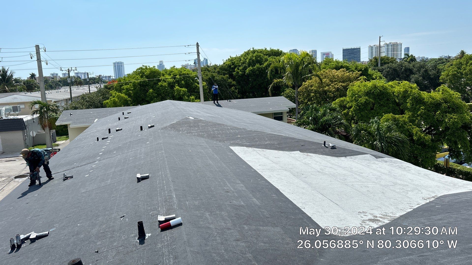 Commercial Roofing Installation using CERTAINTEED LANDMARK AR (SUNRISE CEDAR) by Earl W. Johnston Roofing 