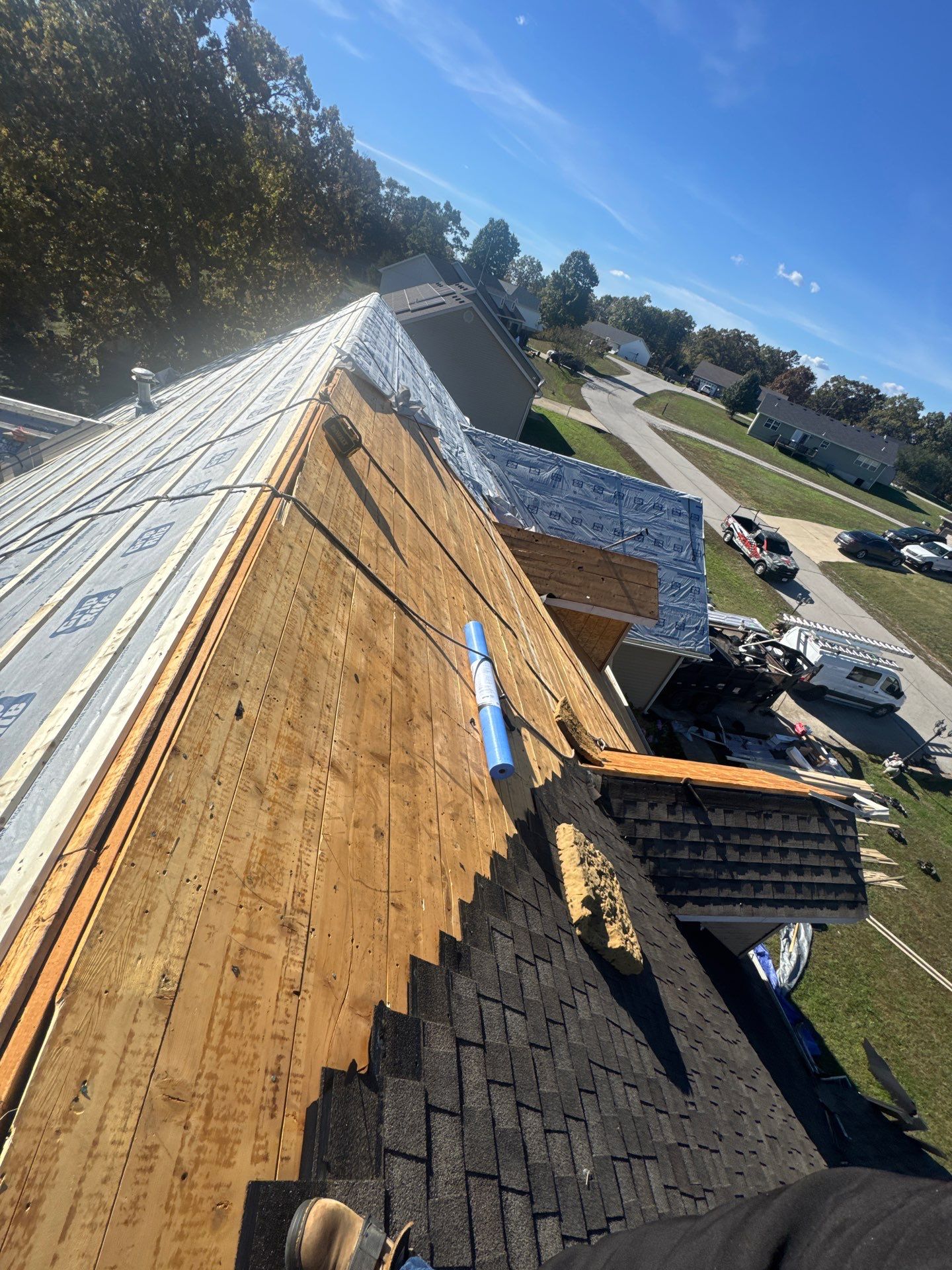 Residential Roofing Install - 26 Gauge M-Rib Metal - Color Brown  by Titan Commercial & Residential Roofing 