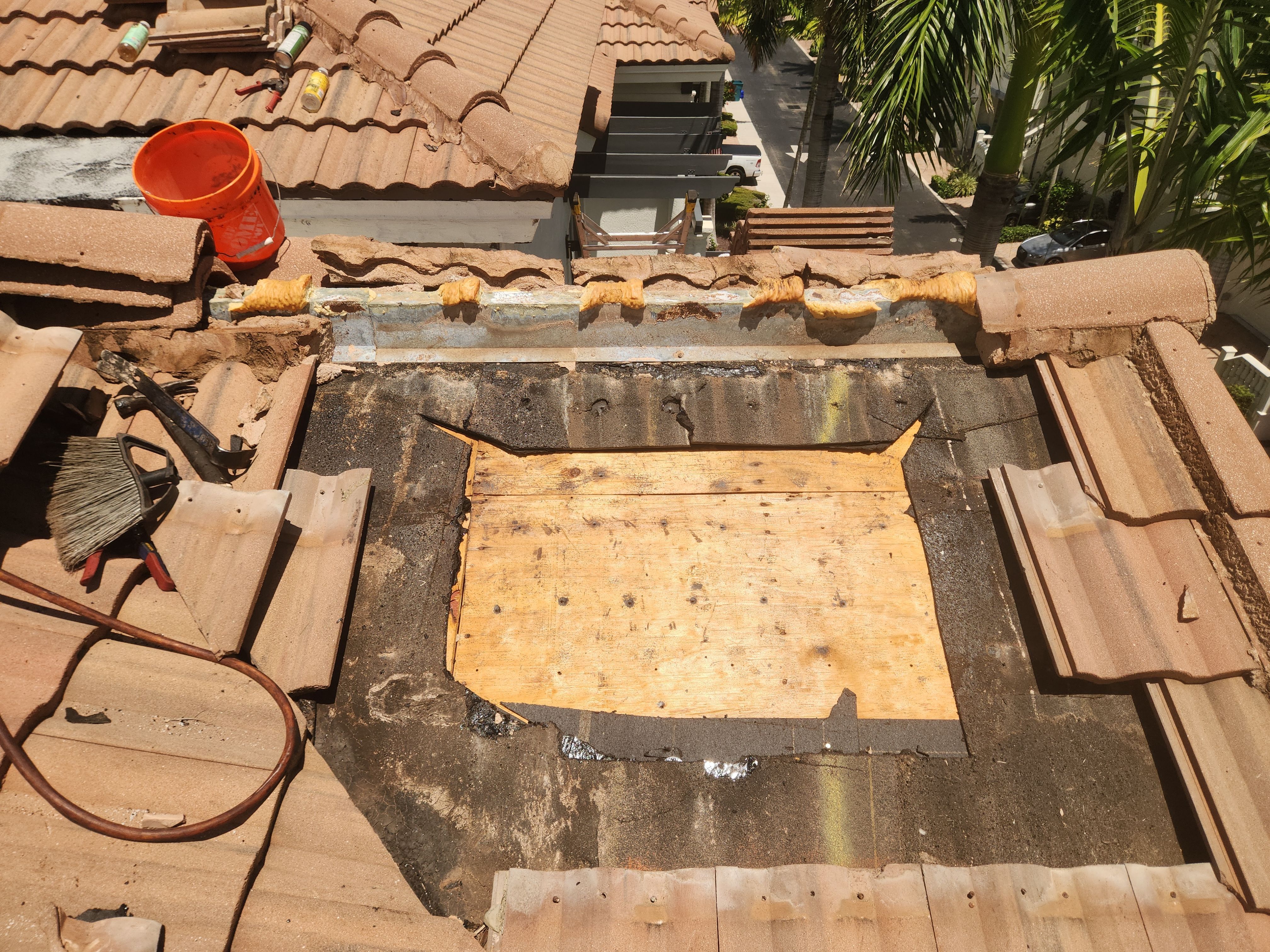 Tile Roof Leak Repair and Plywood Decking Replacement in Boynton Beach by Aastro Roofing