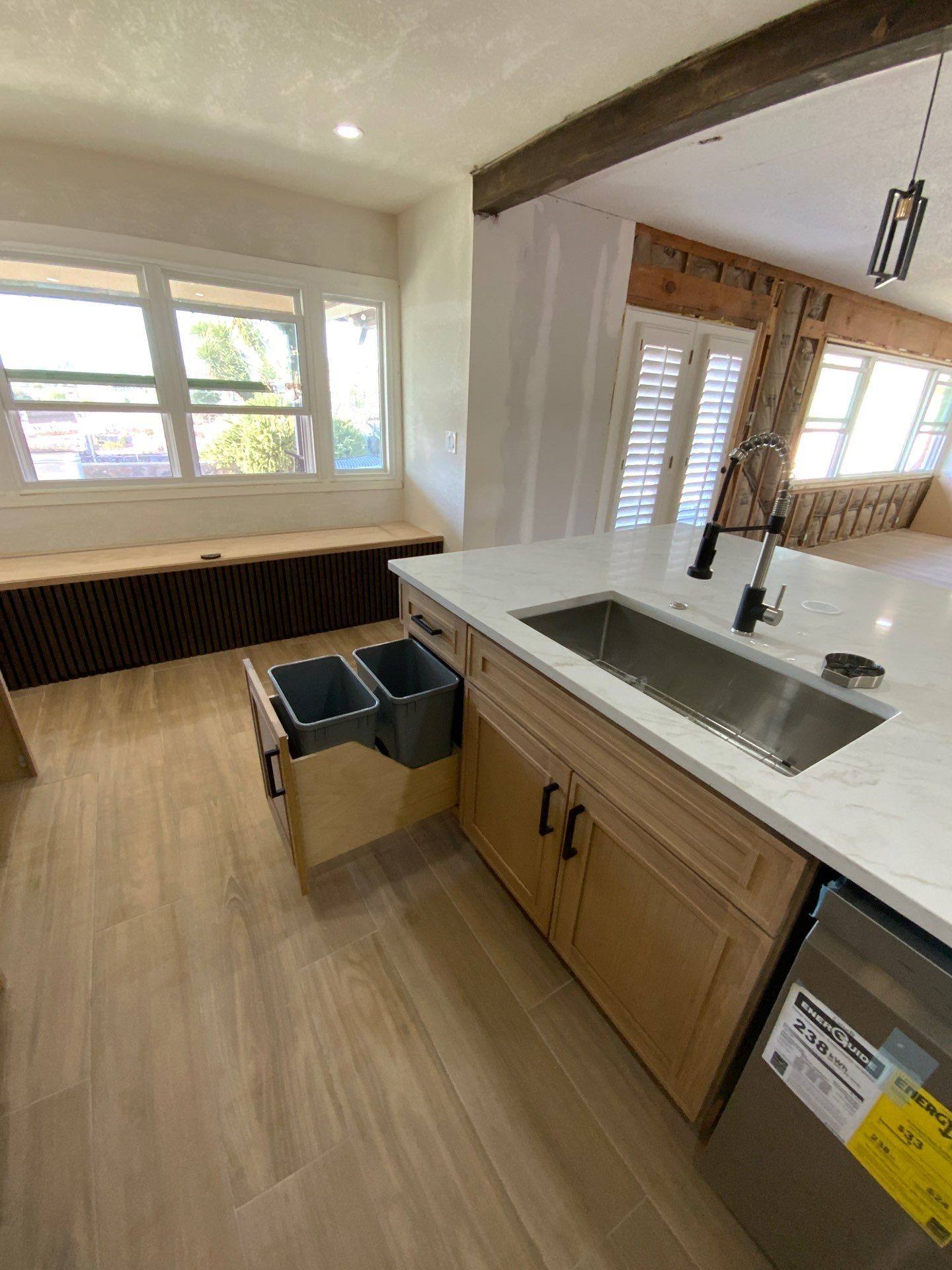 Modern Kitchen Remodel and Wood-Look Tile Installation in El Paso by SC Remodeling