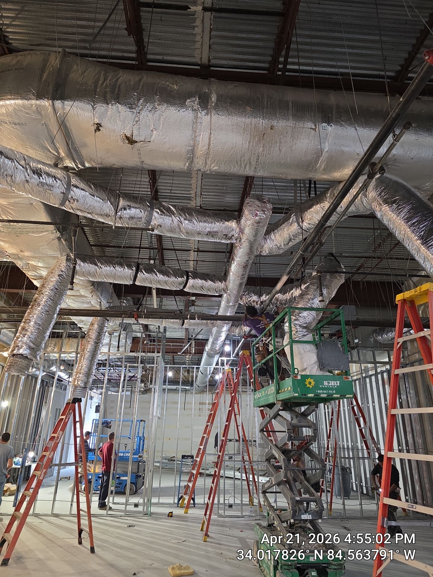 Commercial HVAC System and Custom Ductwork Installation in Kennesaw by Veasey Mechanical Services 
