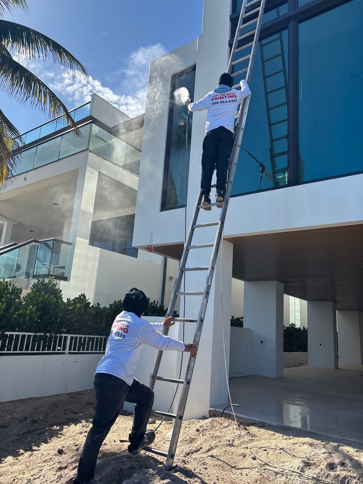 Oceanfront New Home Painting by John “The Greek” Painting