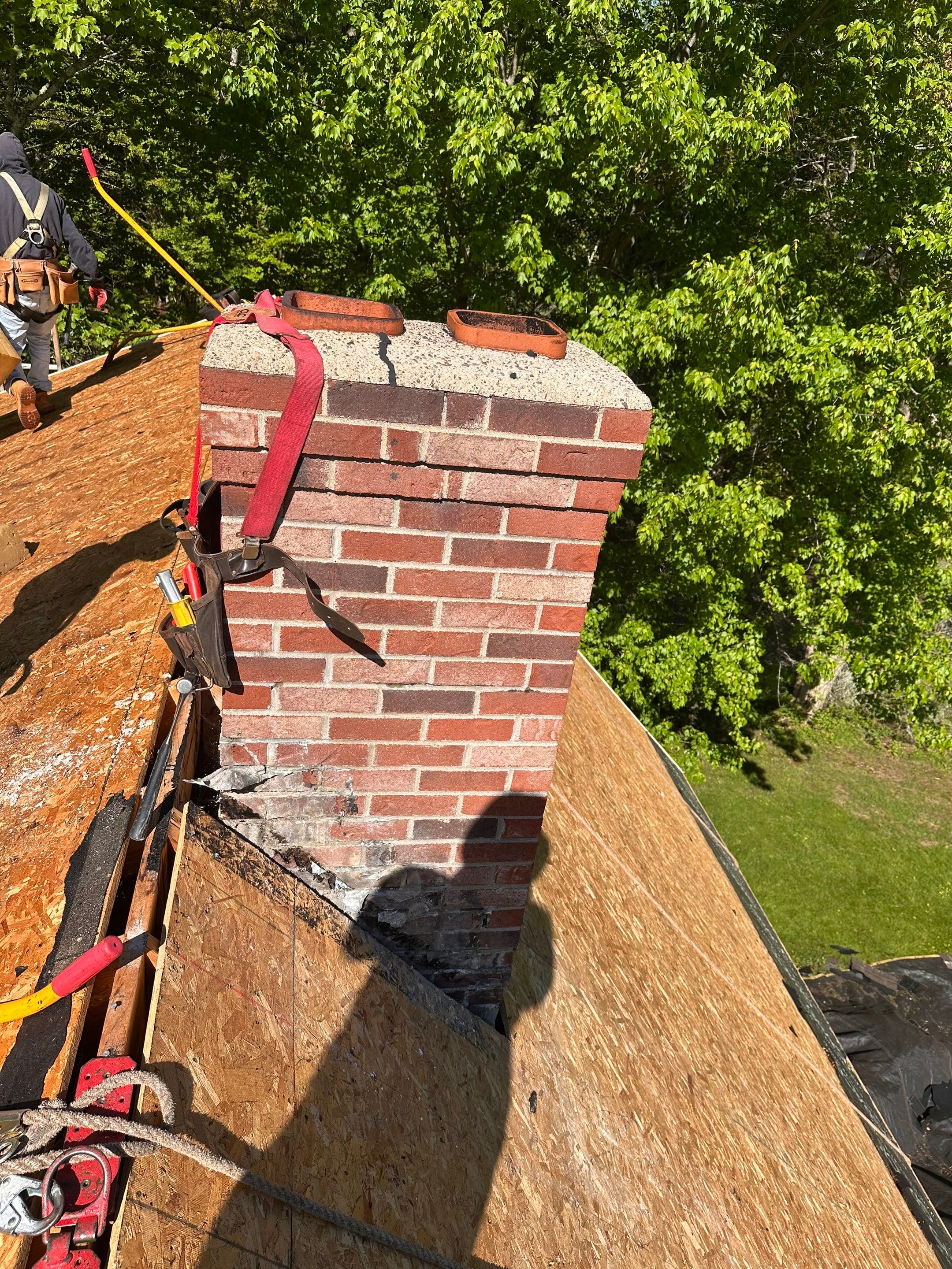 Complete Residential Roofing Installation and Chimney Reflash in Ogunquit by Tall pine roofing