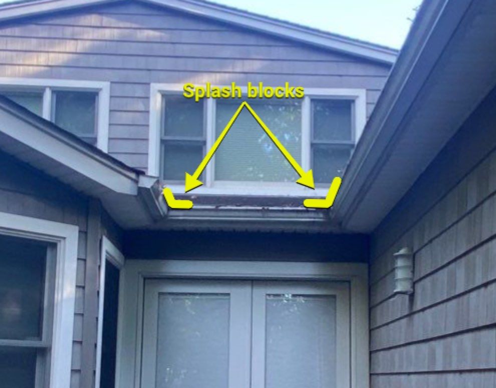 Gutter Installation using 5"white K style seamless gutters and 2x3 white leaders, and Microguard gutter shields installed.  by Above All Gutters 