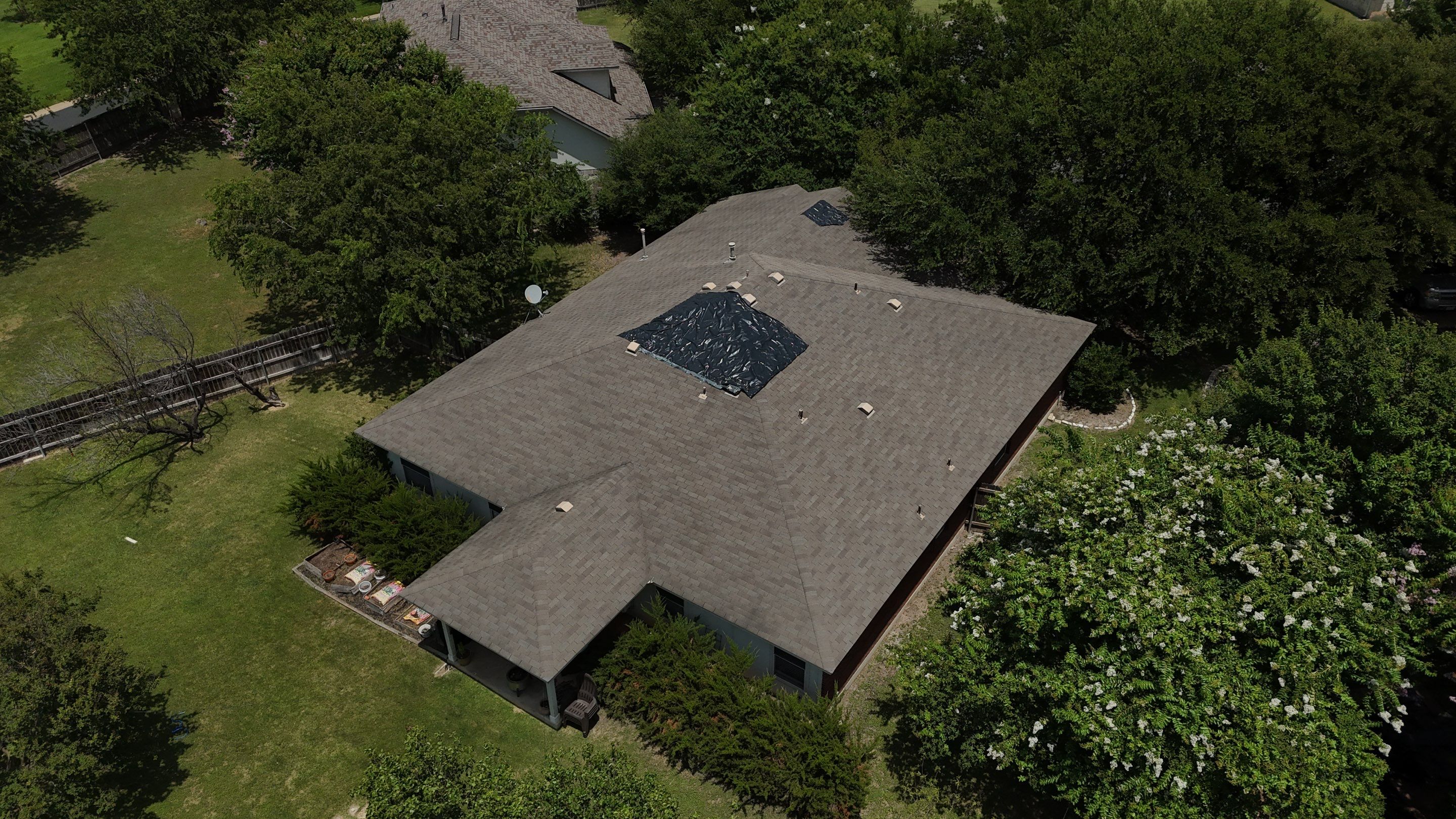 Residential Roof Replacement using GAF - HDZ - Charcoal by Action Exteriors Austin