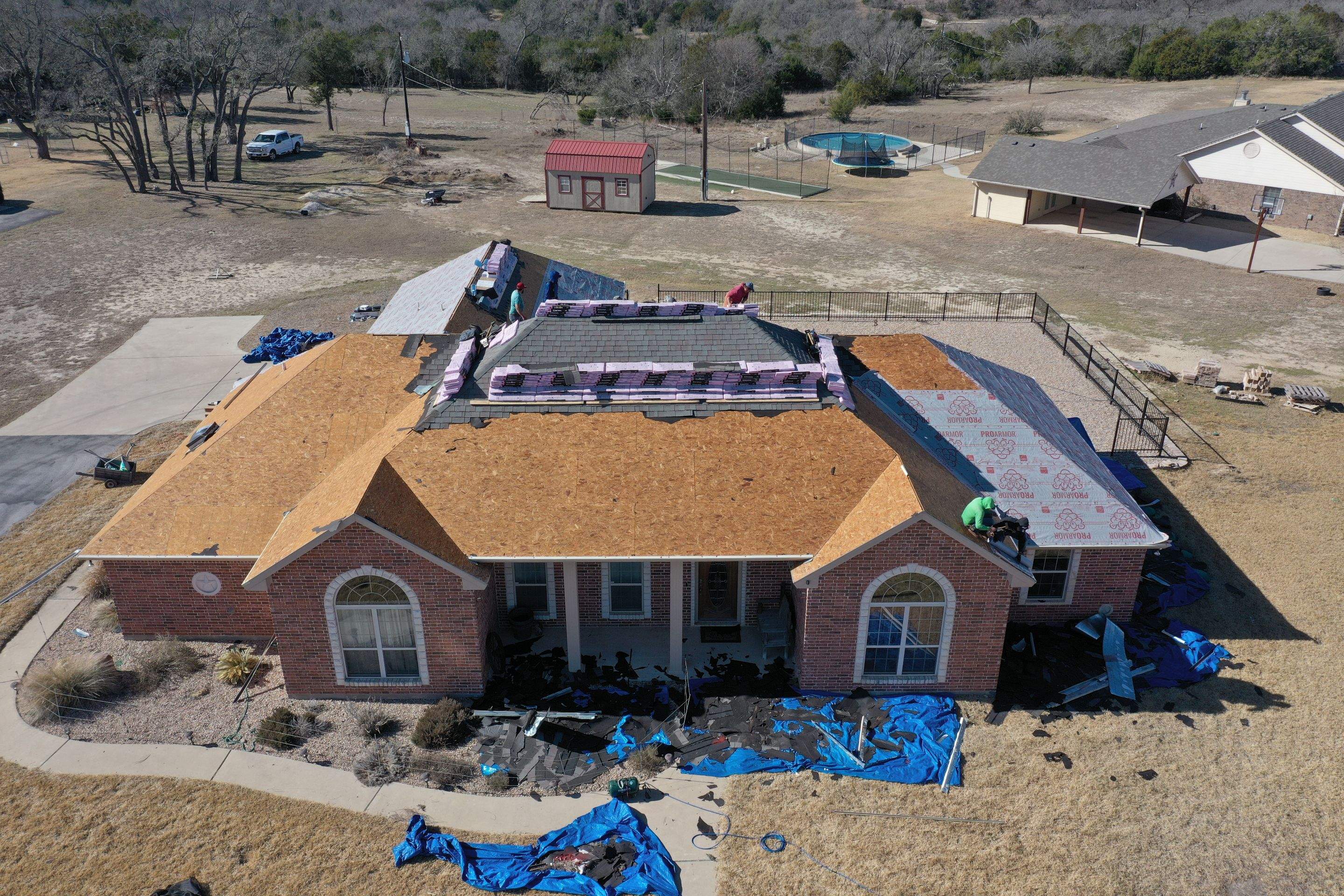 Residential Roof Replacement using Owens Corning - Duration - Colonial Slate by Action Exteriors Austin