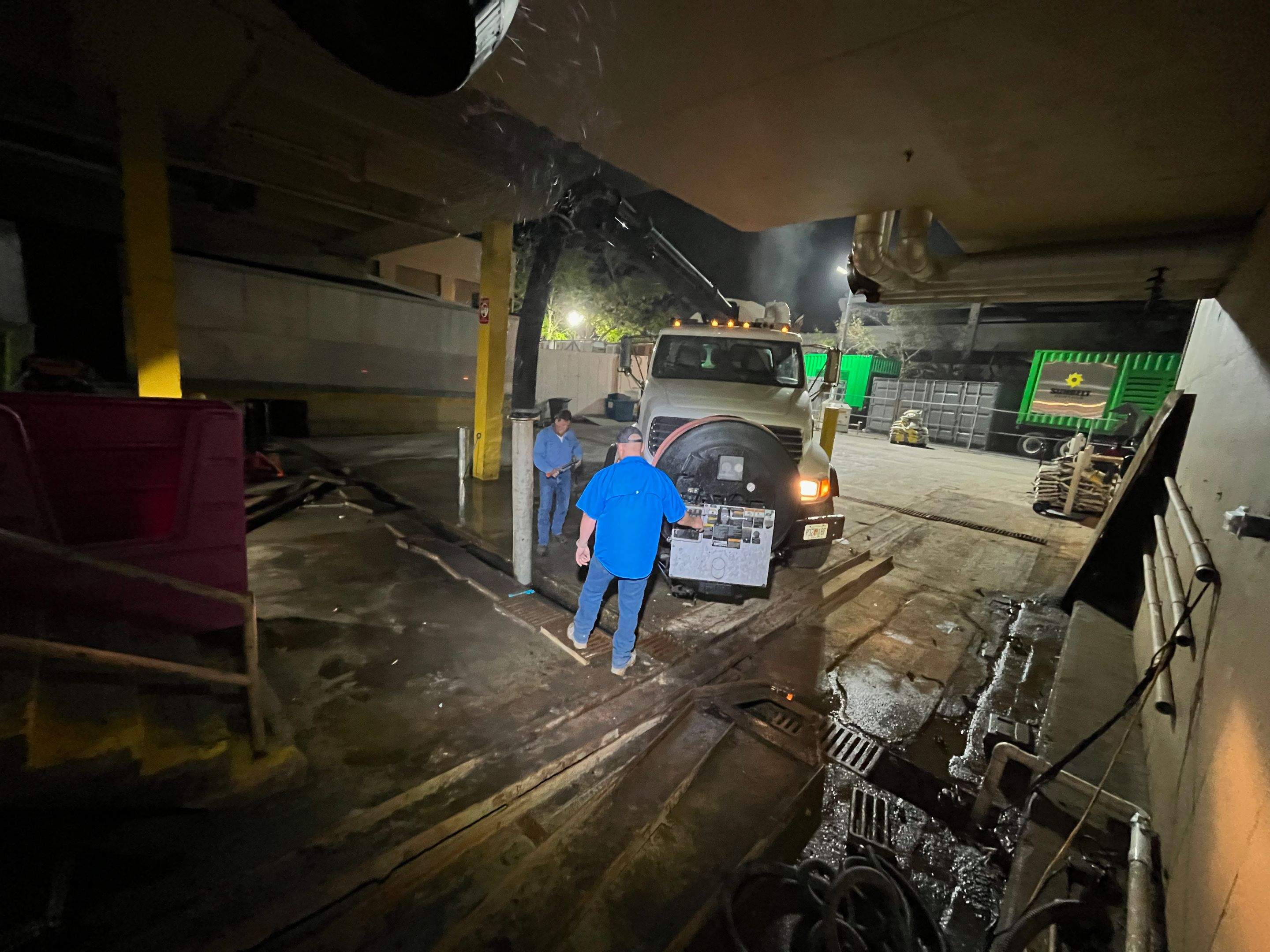 Ritz-Carlton NW Service Area Drain Cleaning by APS Power & Water