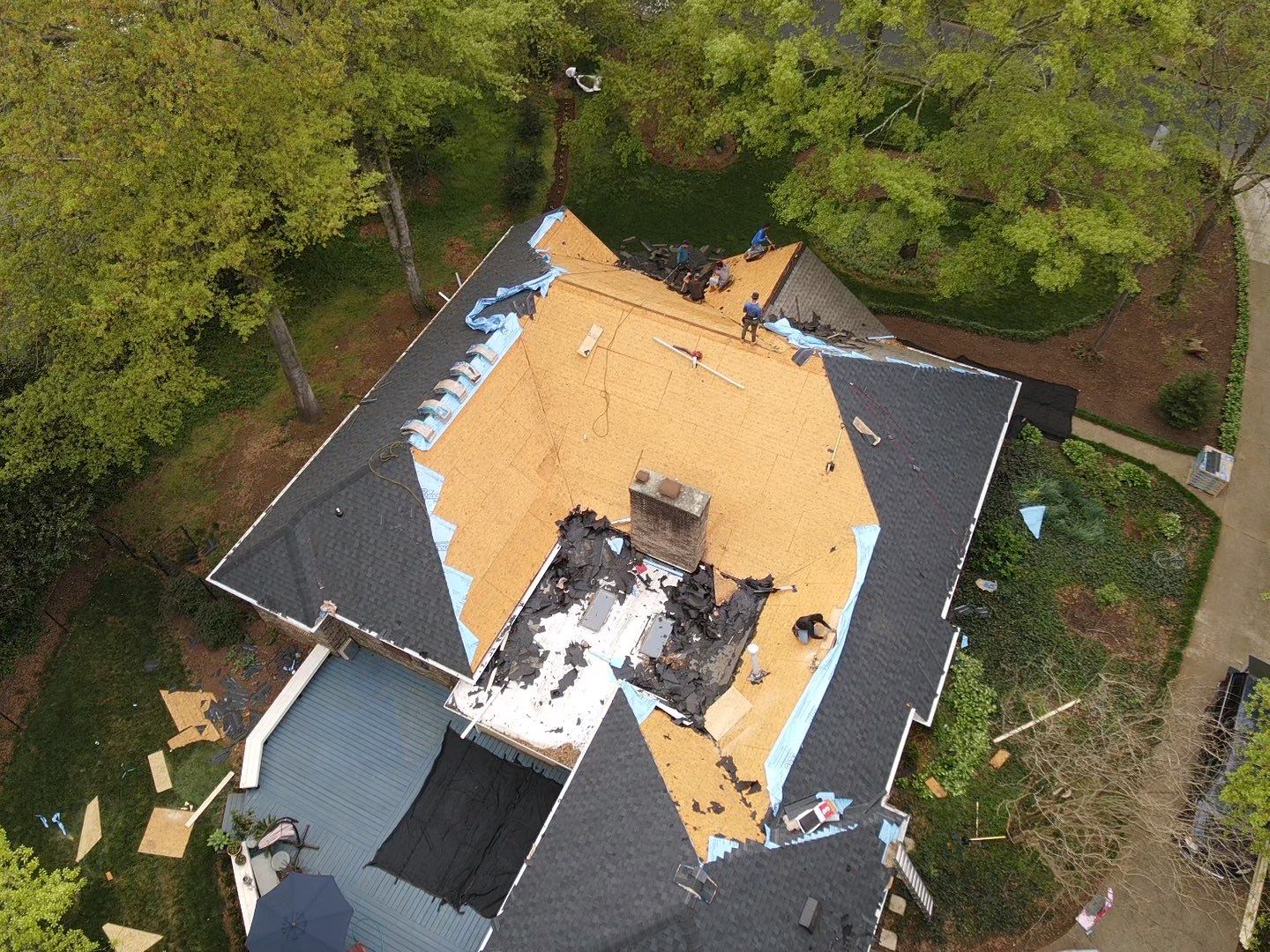 Spartanburg Residential Roof Replacement with Architectural Shingles and Skylights by Roofers LLC