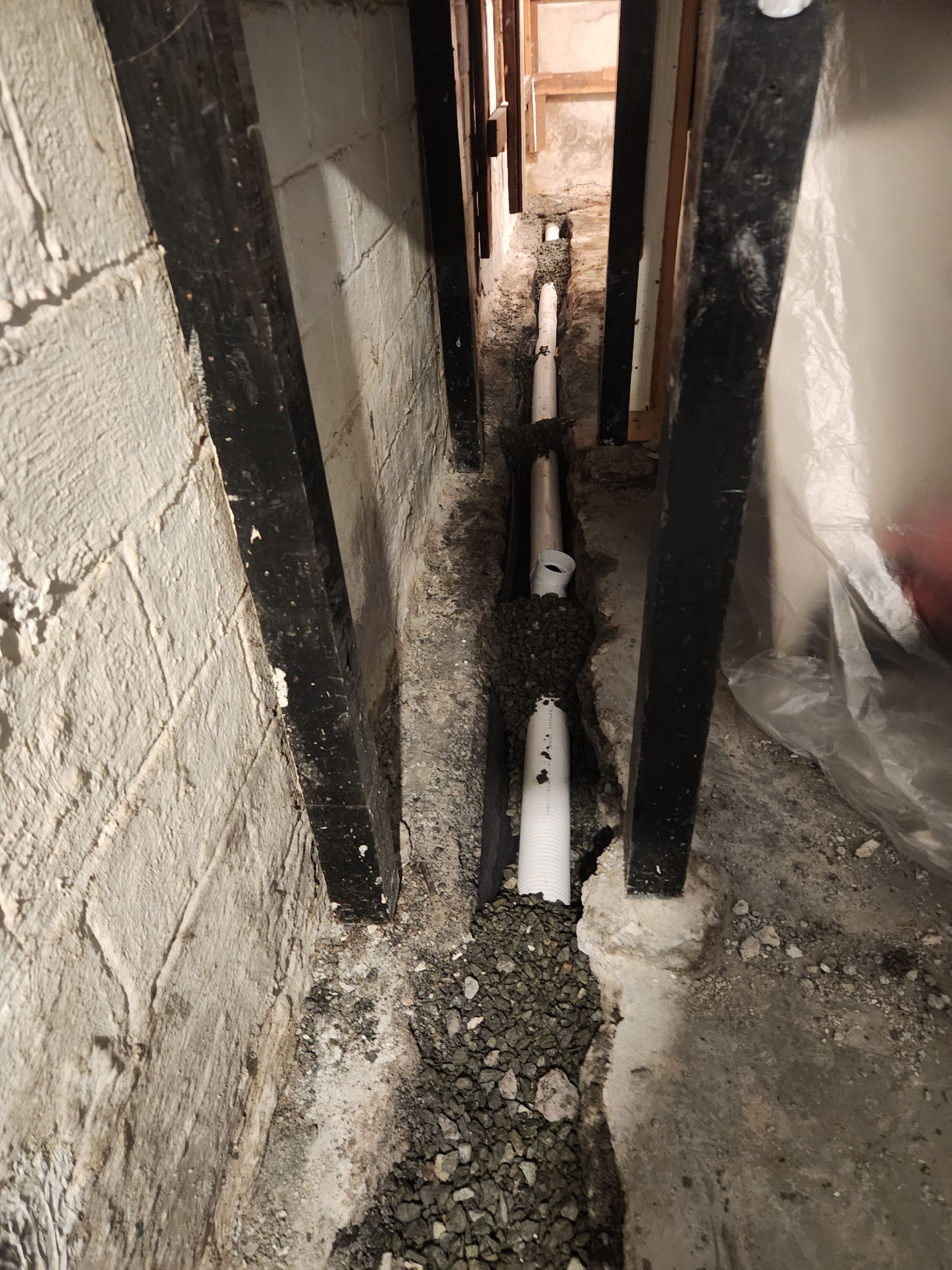 Interior French Drain & Mold Remediation Little Falls NJ by Pure Service Pro, LLC 