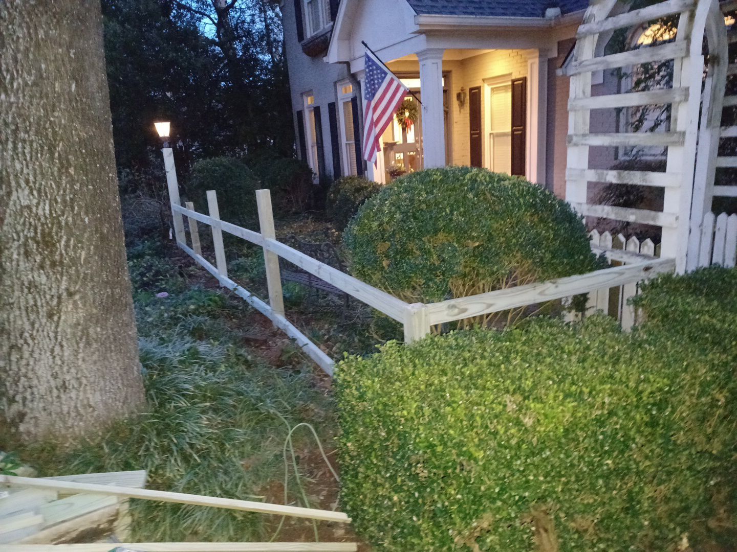 Montcrest - Fence by Pillar and Pine