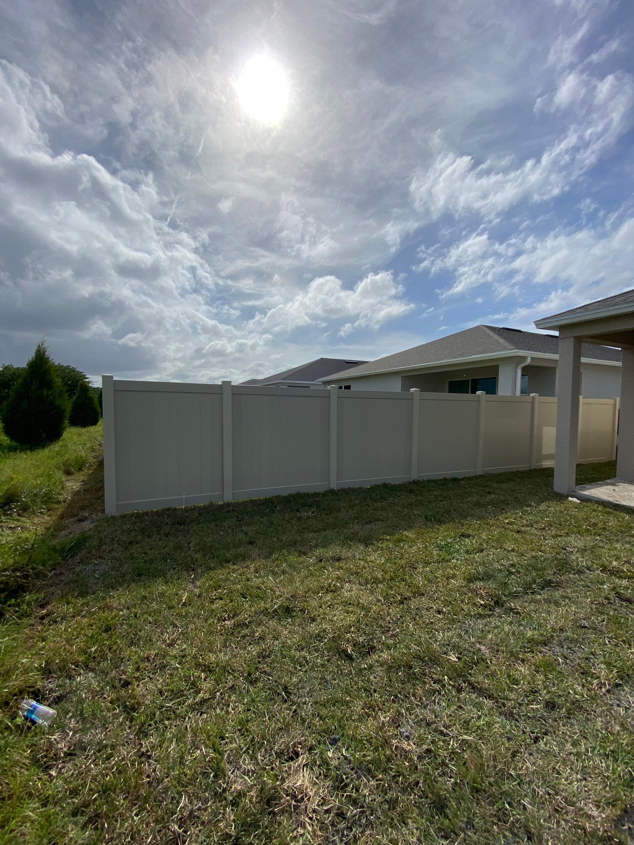 Bradenton, FL 6 ft. Tall Tan Vinyl Privacy Fence  by Asap fence and gates, LLC