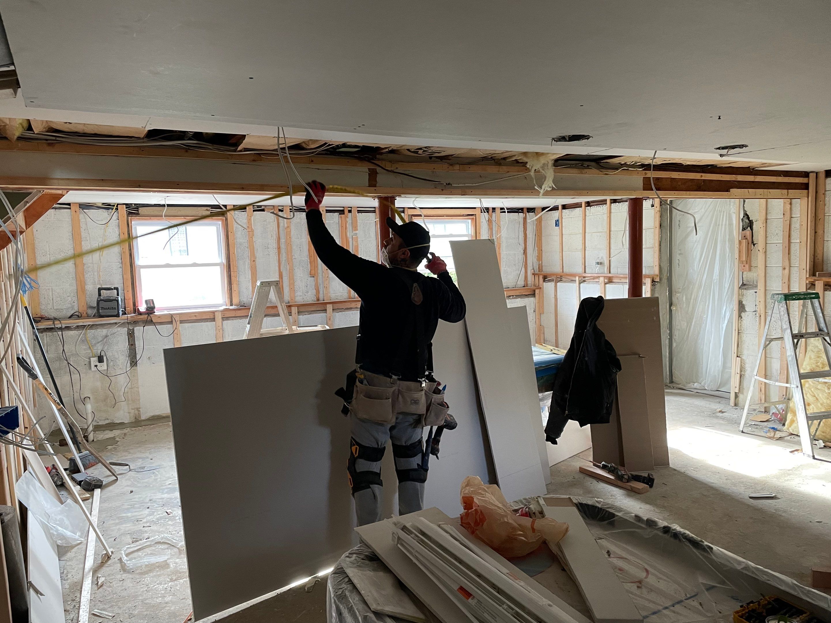 Basement Remodel using Wood by Home Concepts Construction