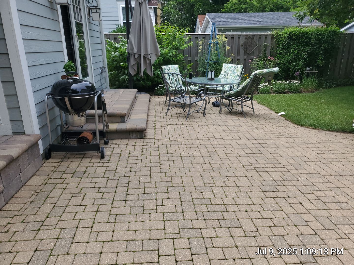Highland Park, Brick paver cleaning sanding and sealing   by Northern Power Washing LLC.