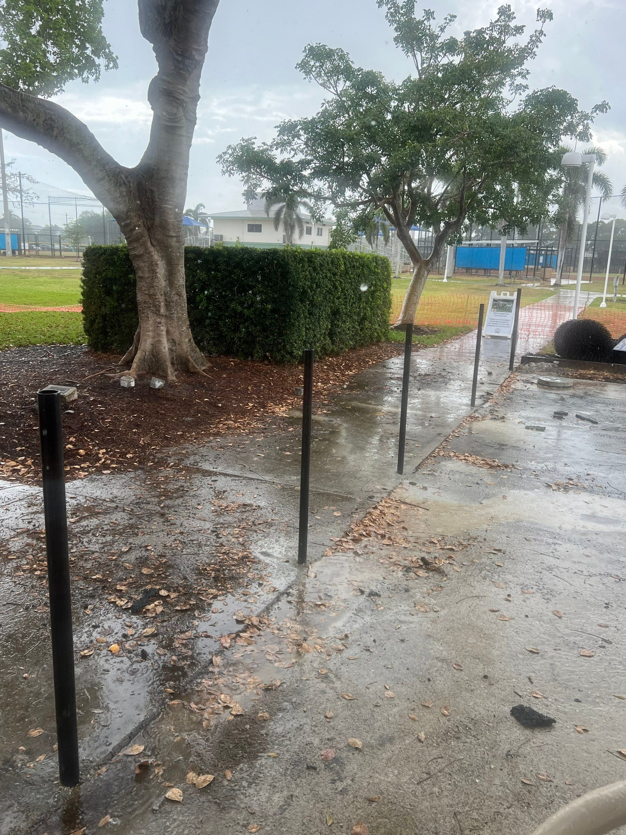 Vinyl Coated Chain-link fence for the City of Naples around Fleischmann Park Playground.  by Asap fence and gates, LLC