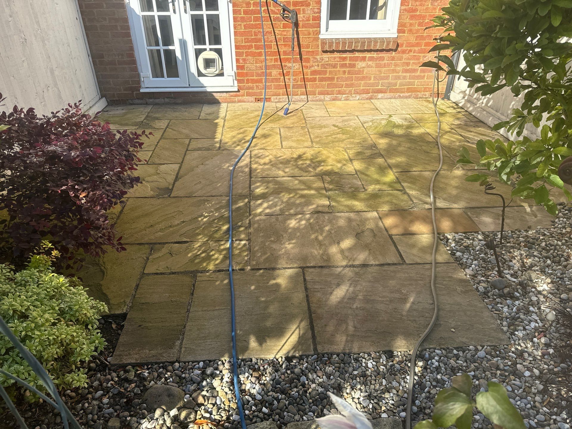Patio Clean using honda 21 ltr/min by Ges Exterior Cleaning ltd