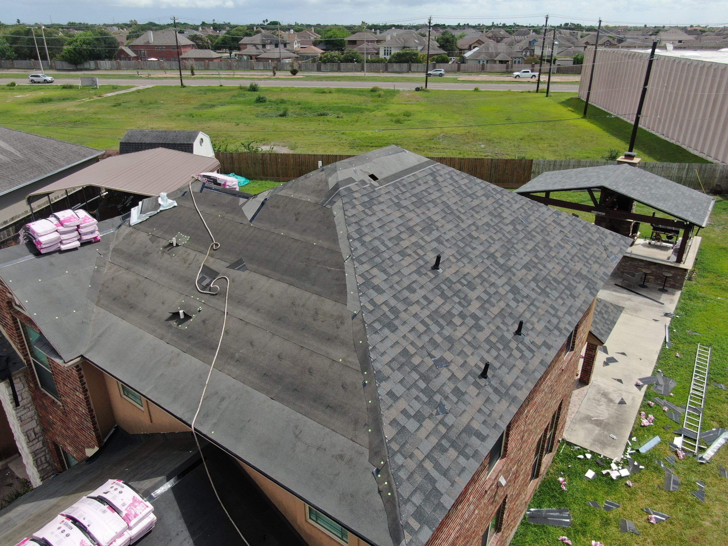 Flashing Stucco above the Roof by Bayfront Roofing and Construction