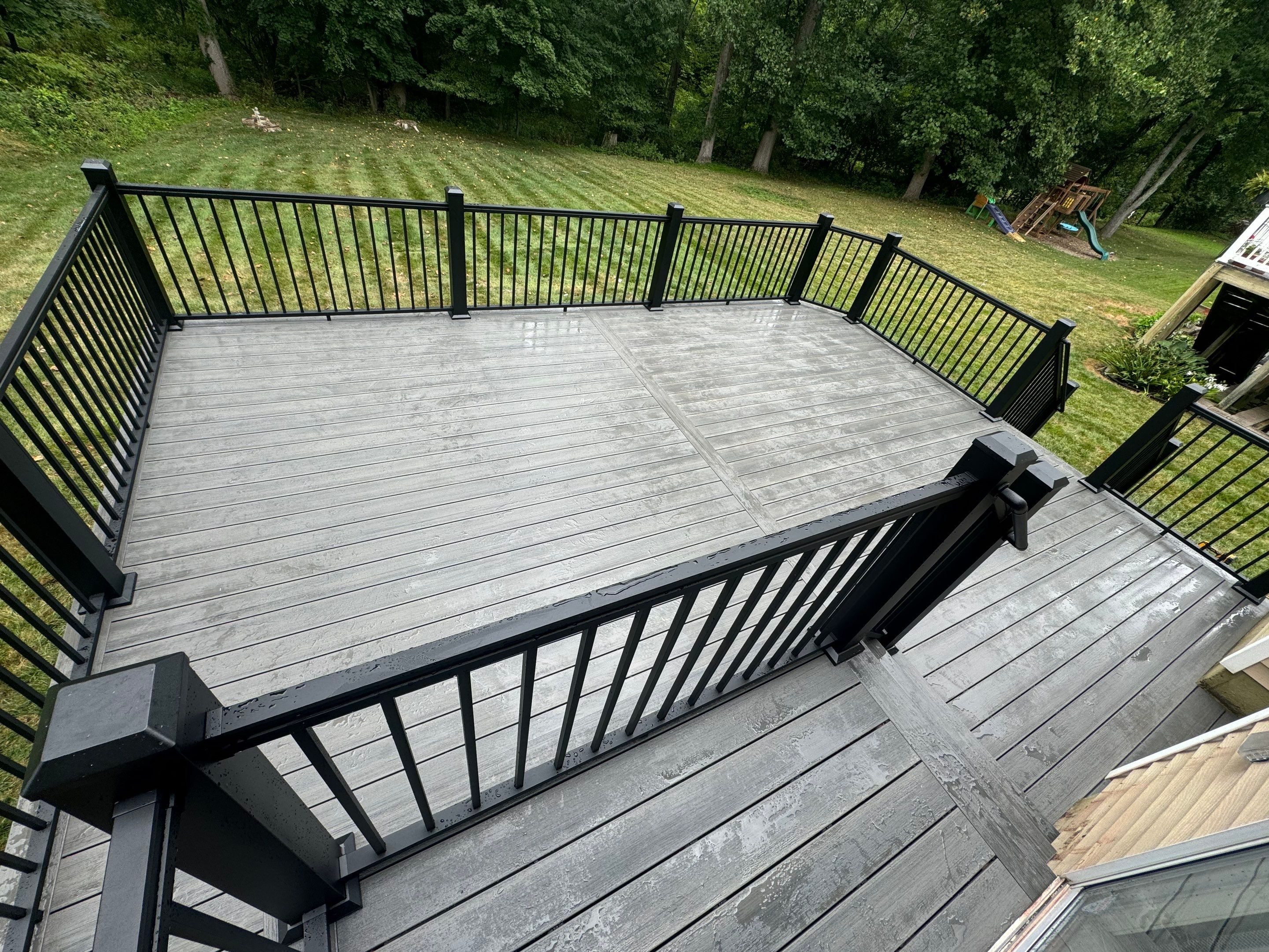 Deck Resurface using Deckorators Vista - Color Driftwood by deck guardian